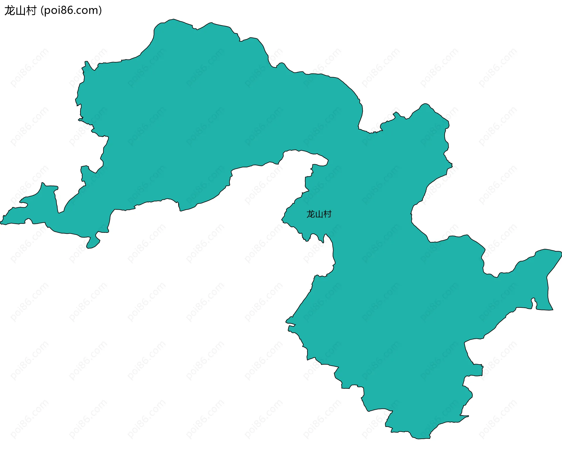龙山村边界地图