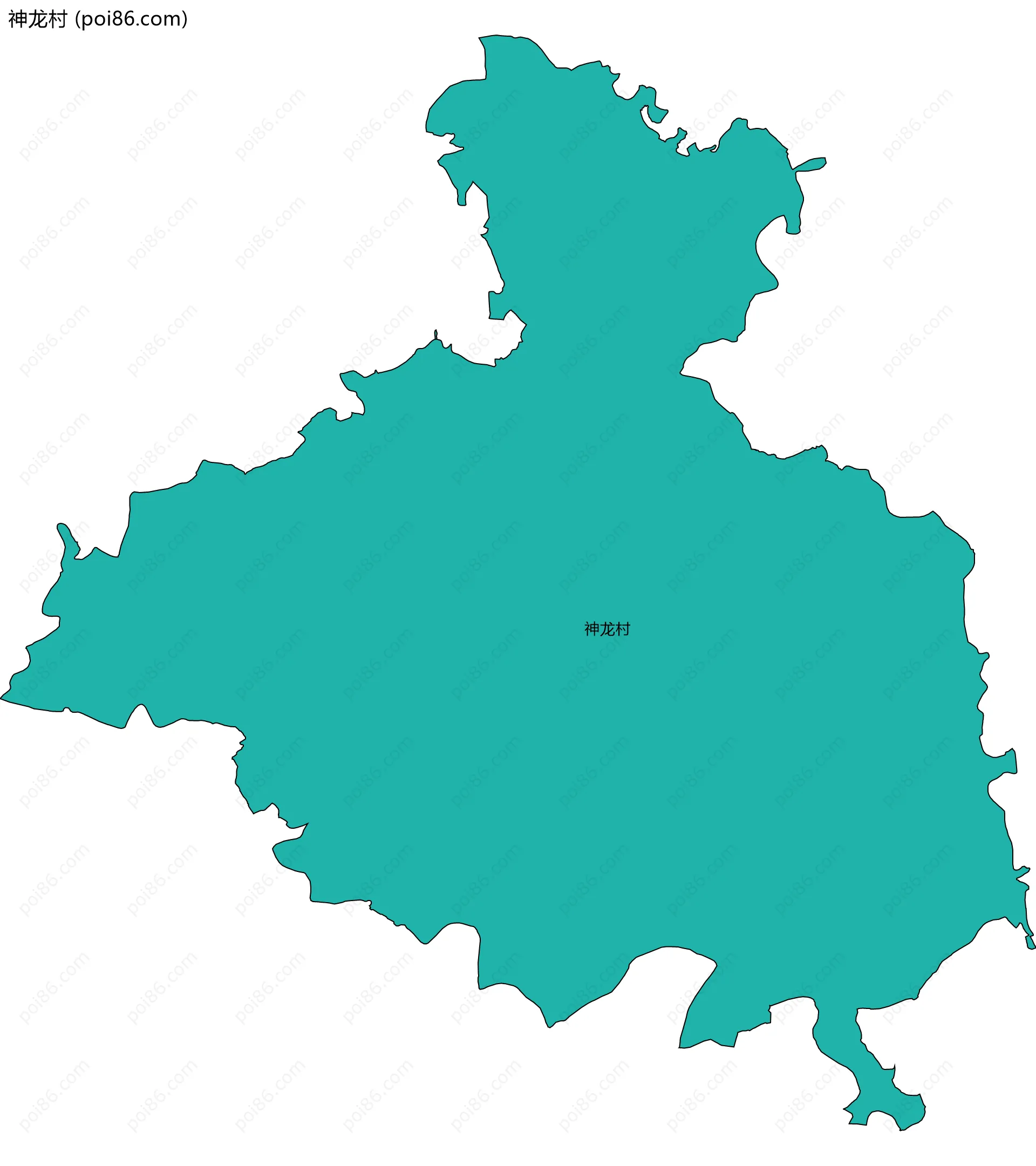 神龙村边界地图