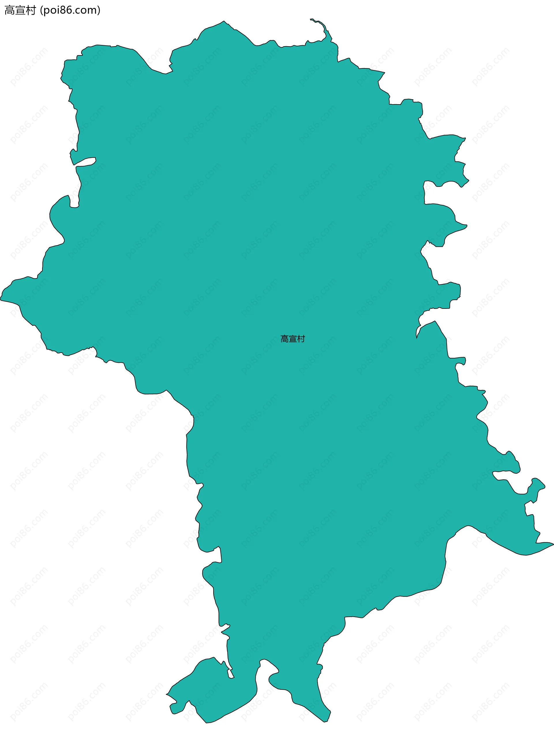 高宣村边界地图