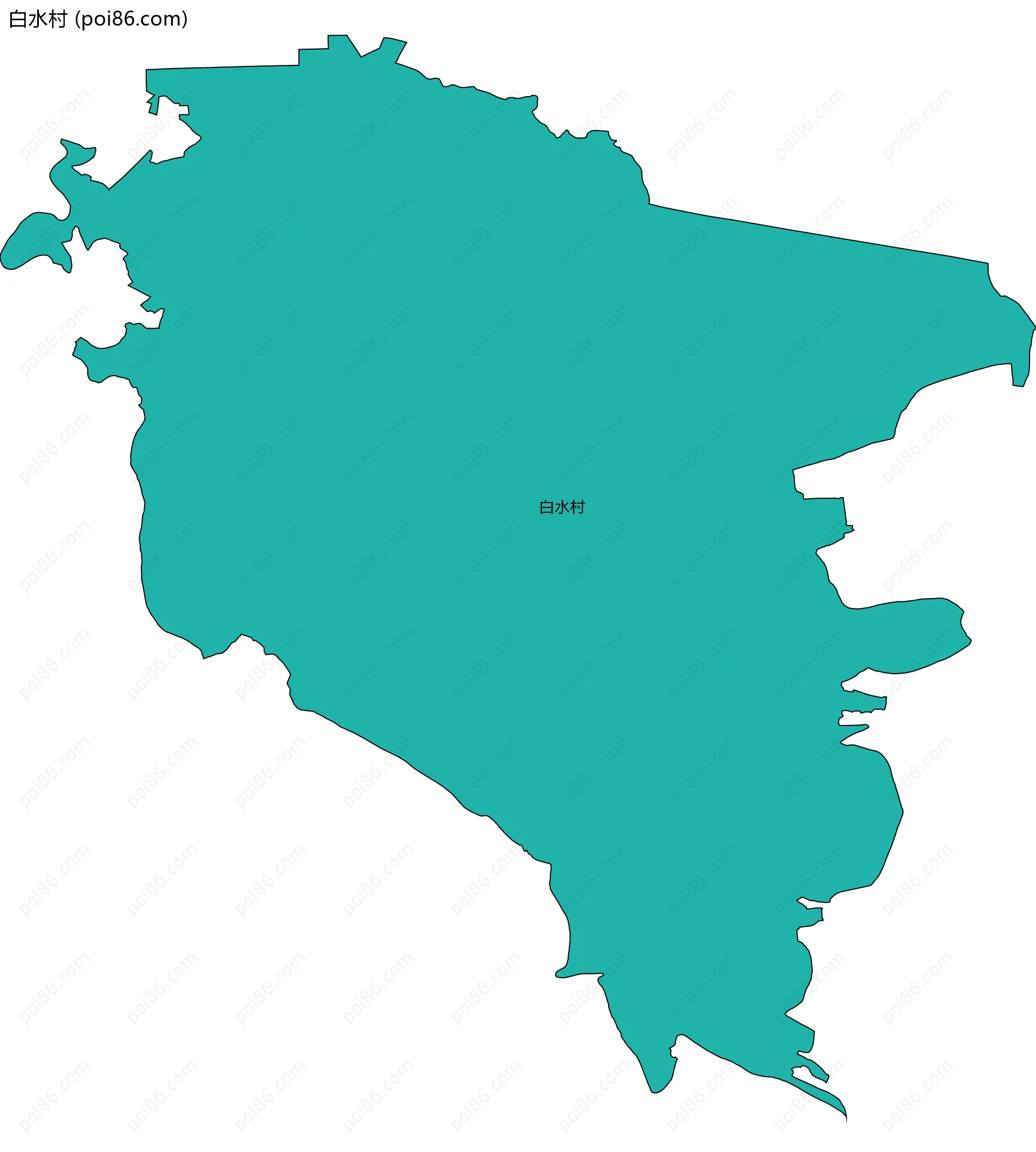 白水村边界地图