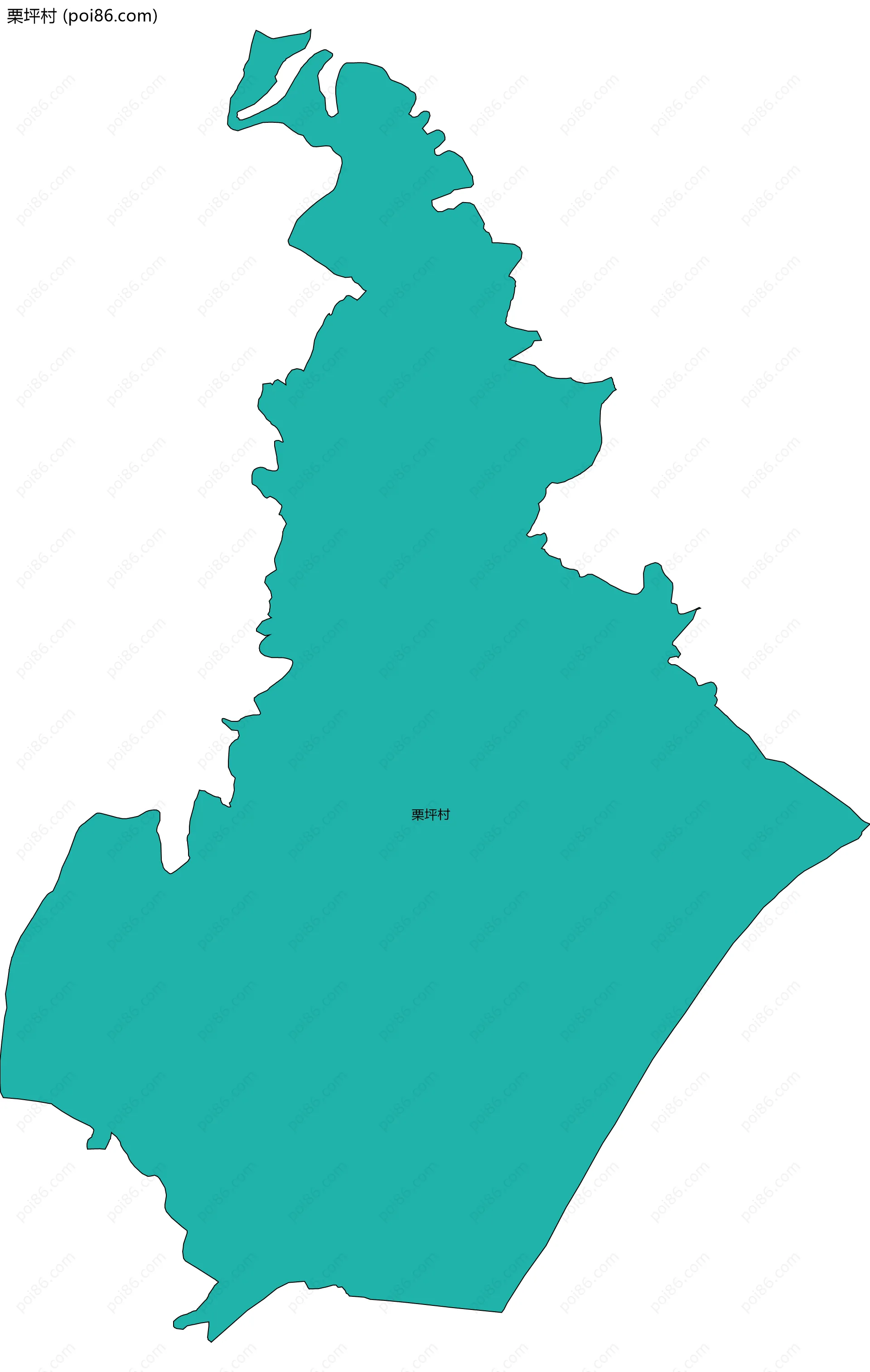 栗坪村边界地图