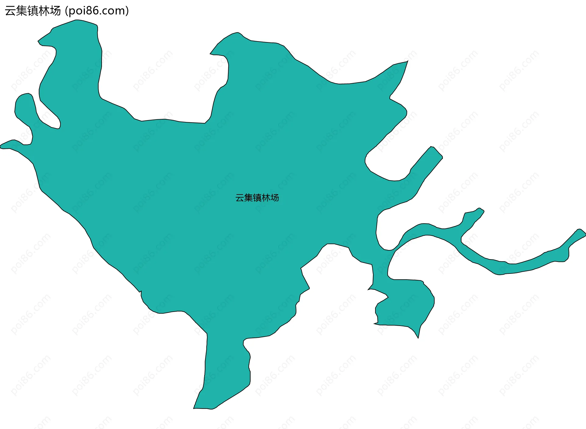 云集镇林场边界地图