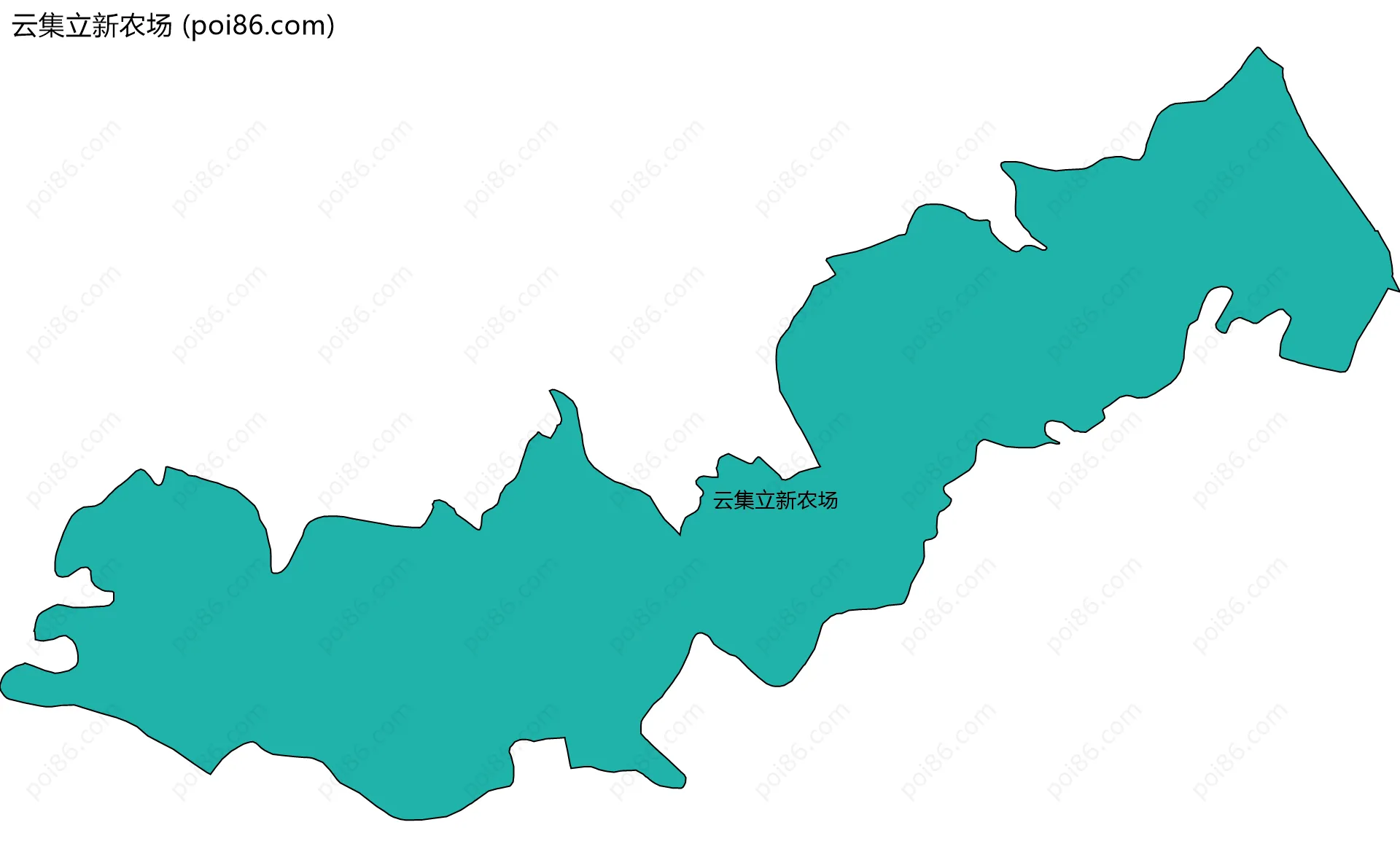 云集立新农场边界地图