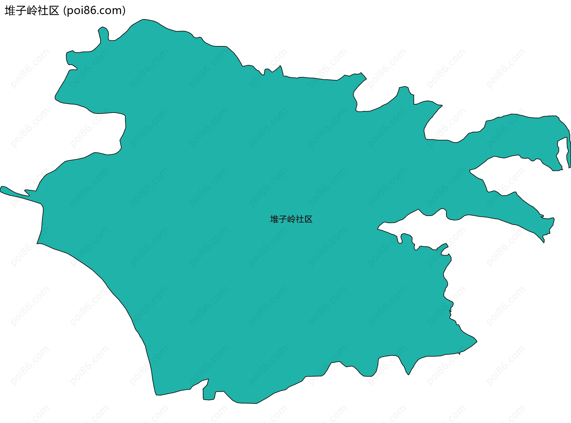 堆子岭社区边界地图