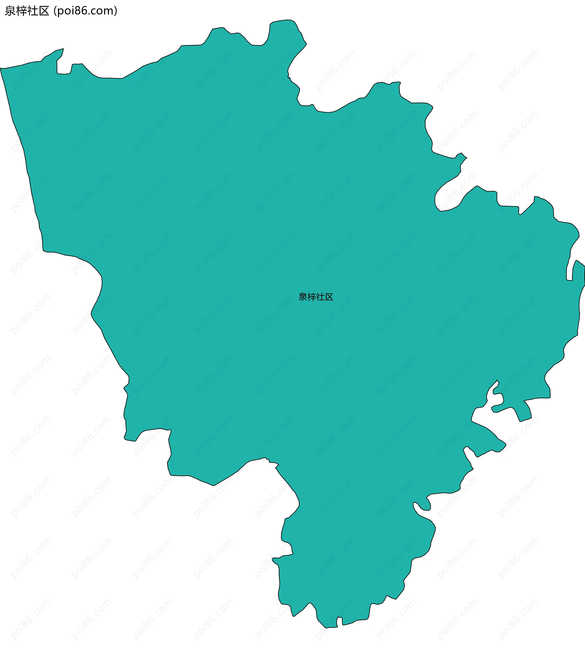 泉梓社区边界地图