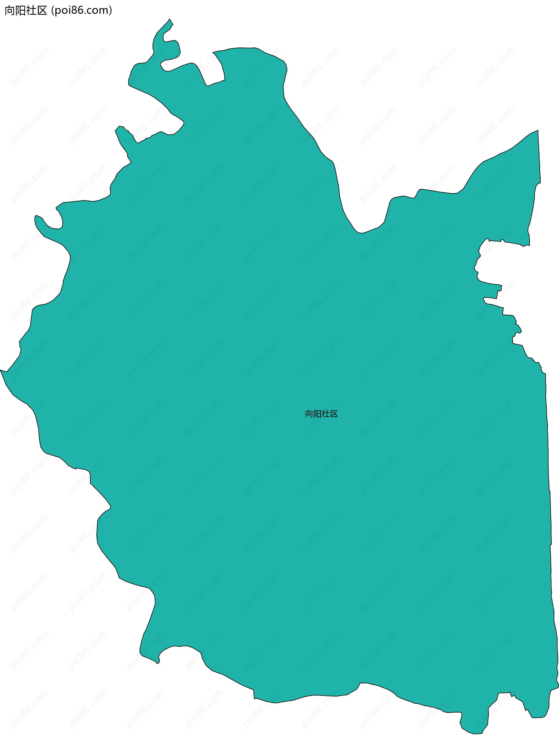 向阳社区边界地图