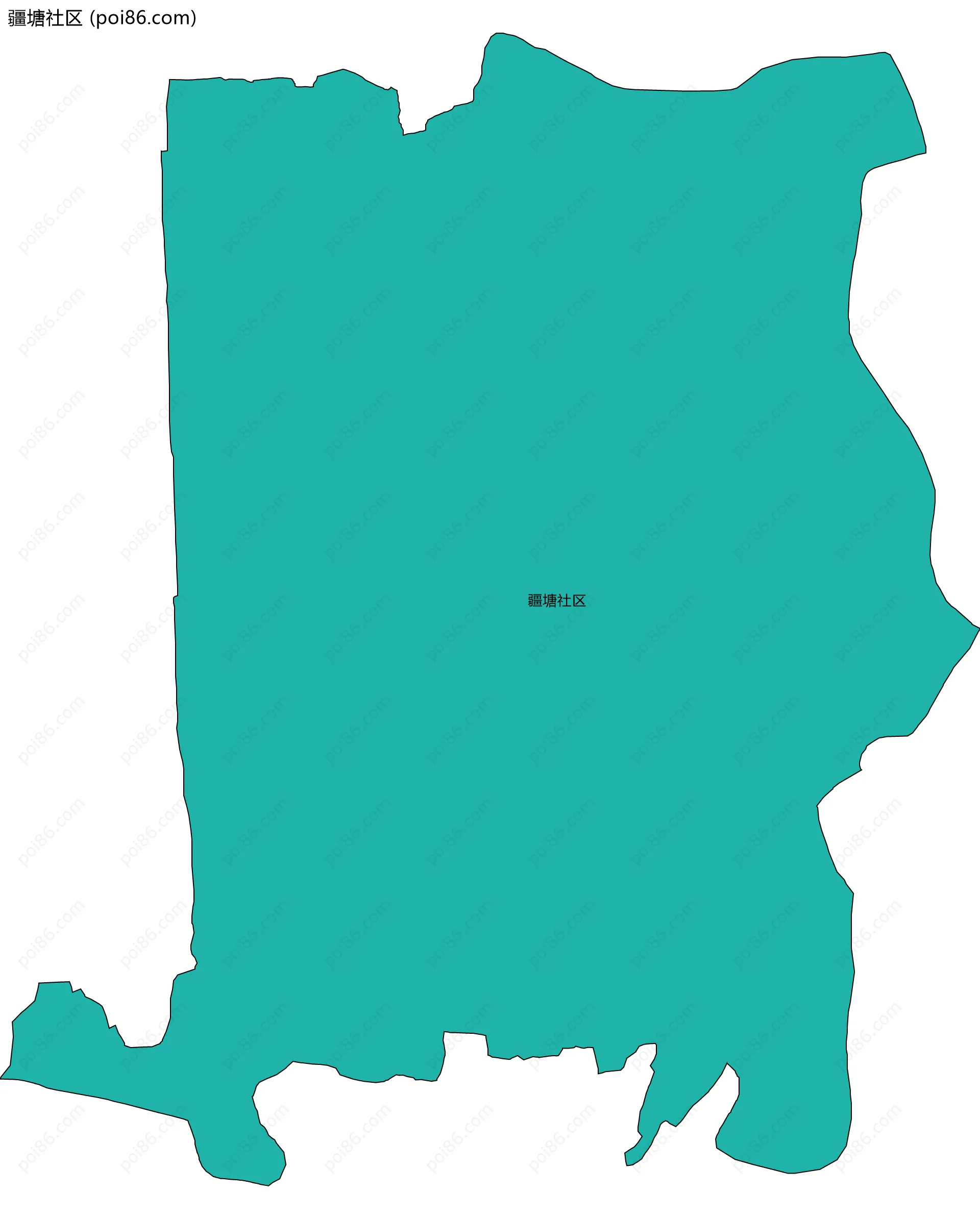 疆塘社区边界地图