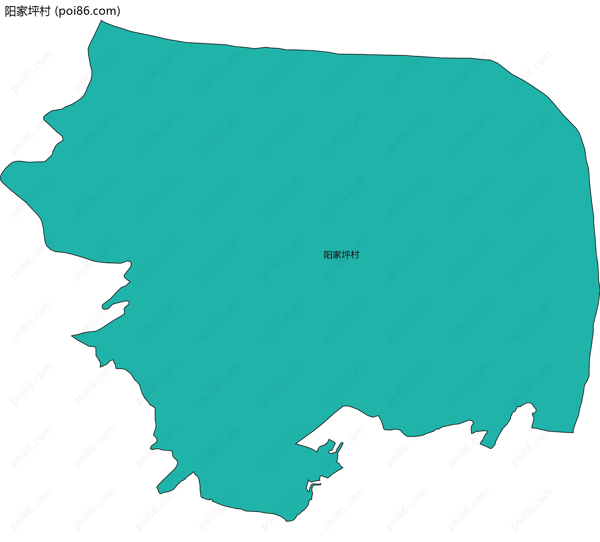 阳家坪村边界地图