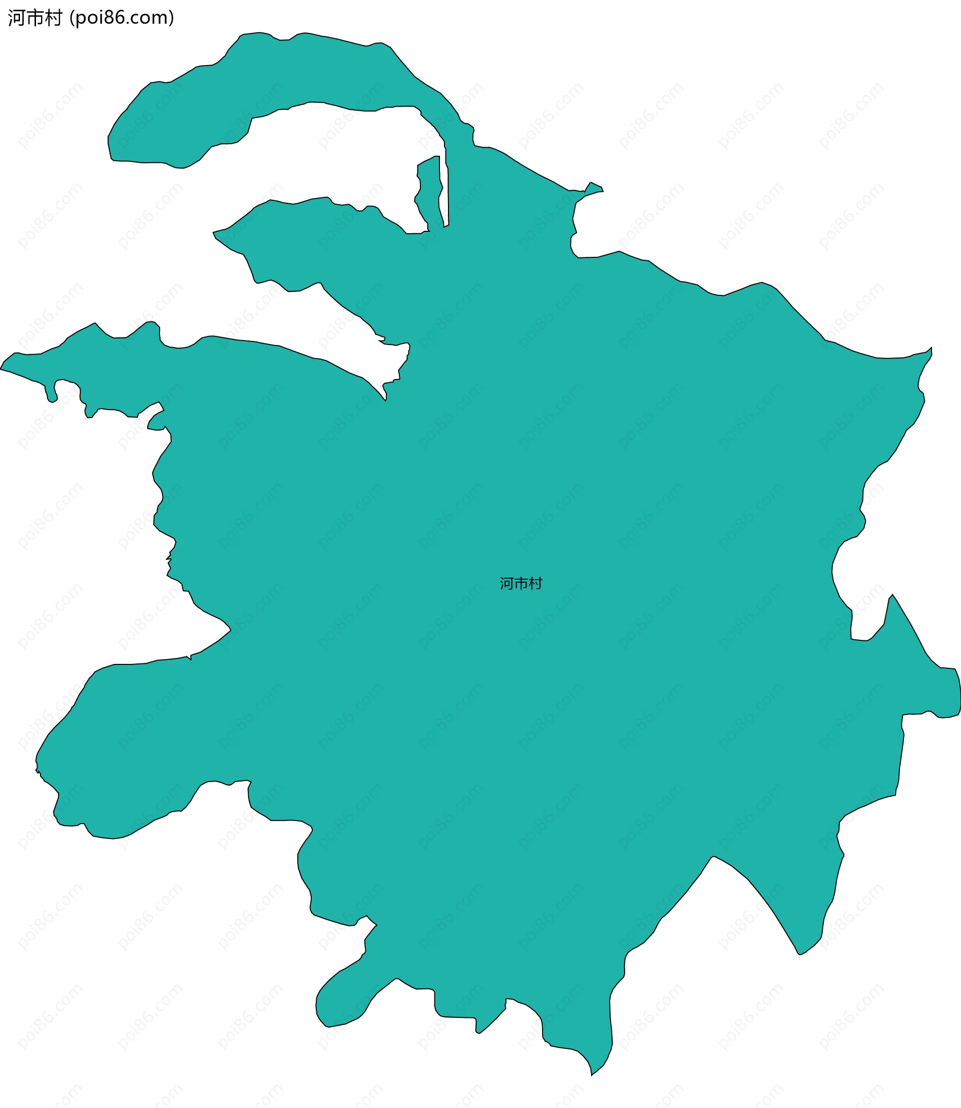 河市村边界地图