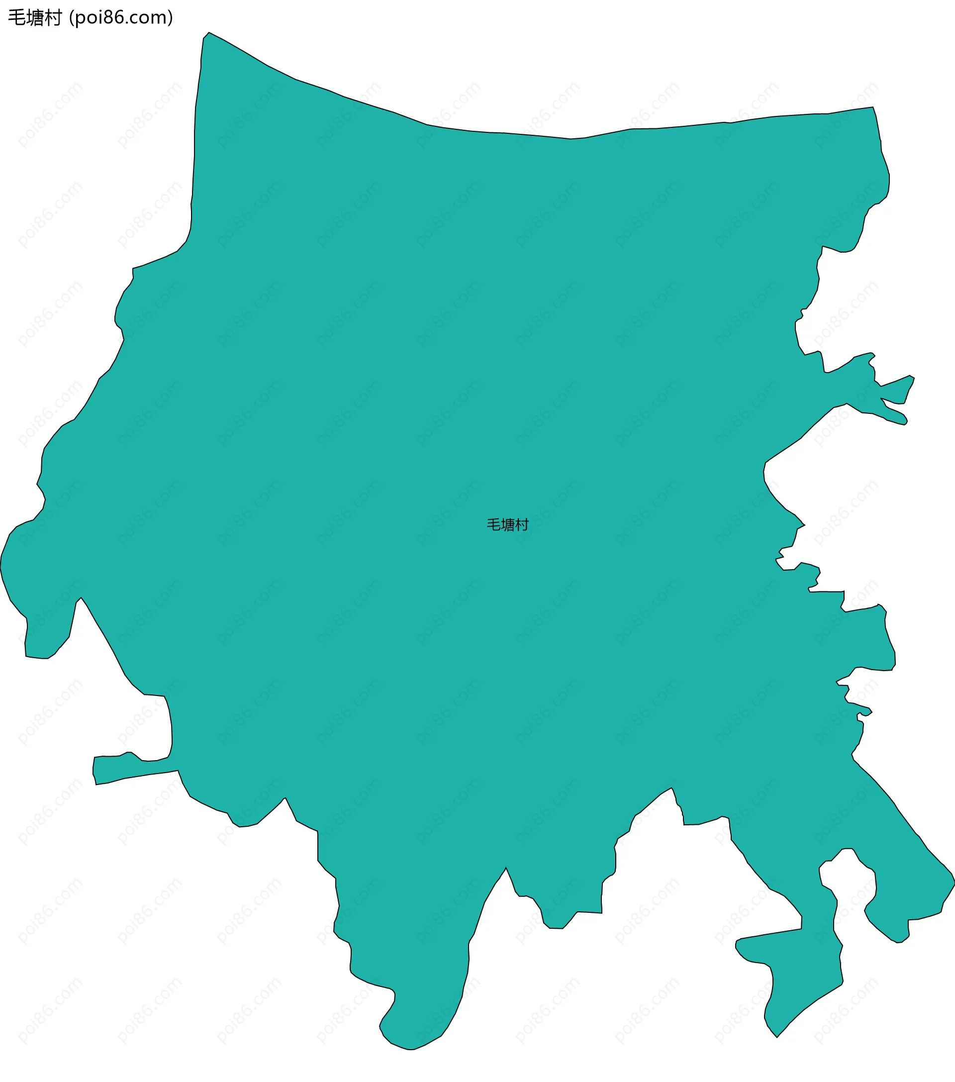 毛塘村边界地图