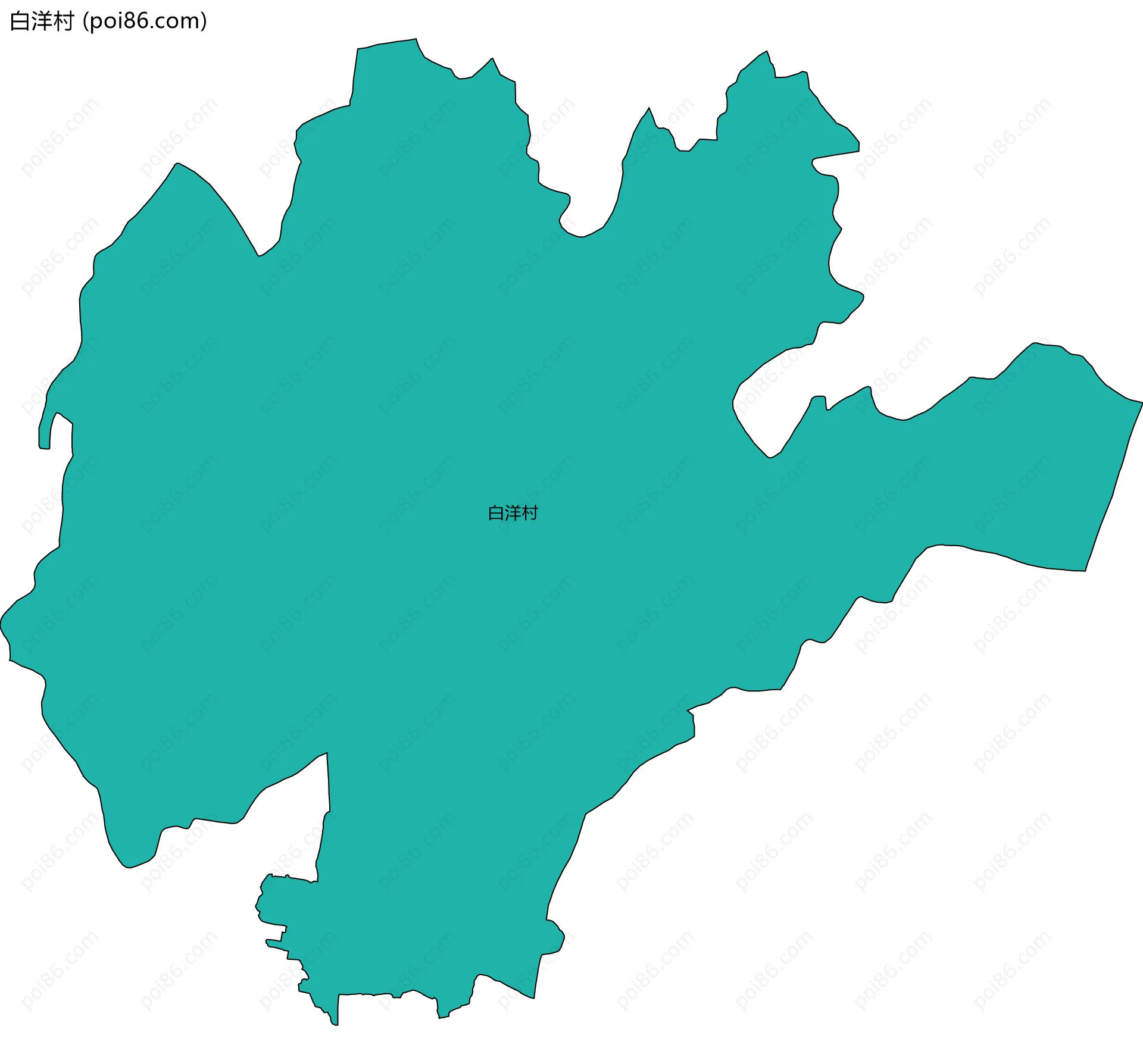 白洋村边界地图