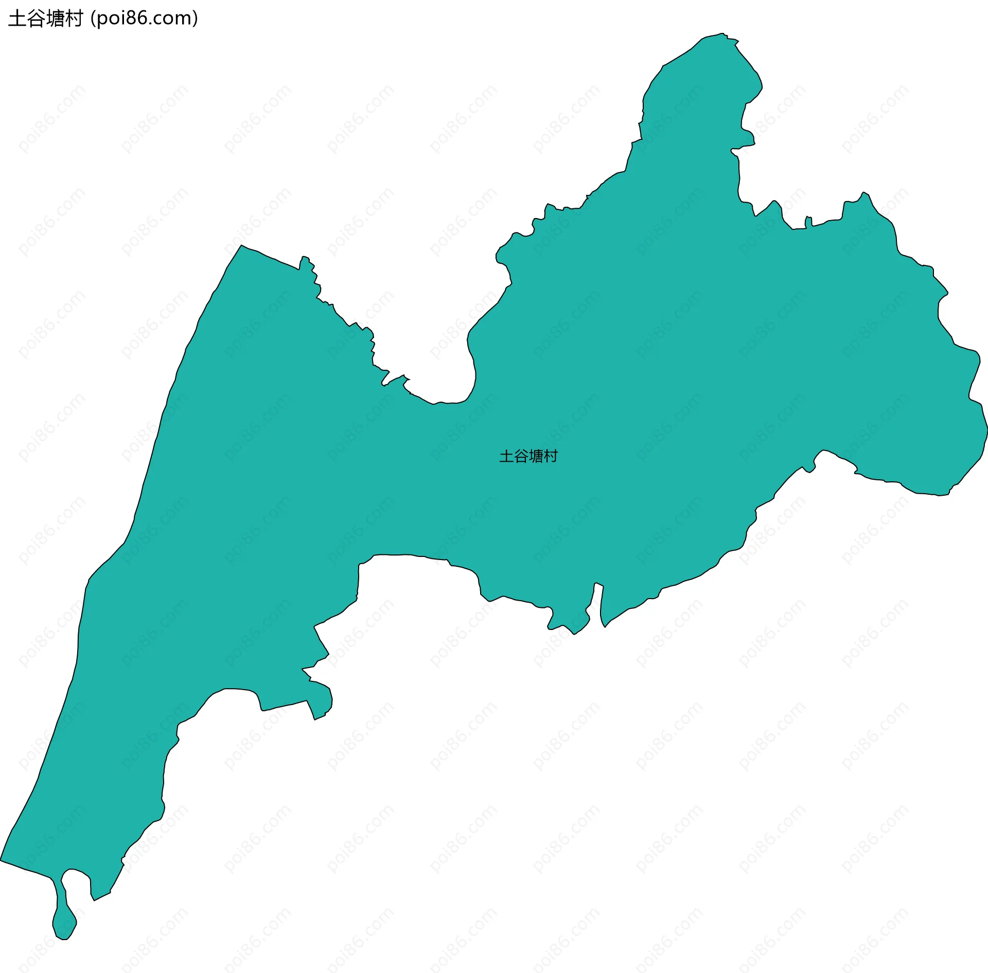 土谷塘村边界地图