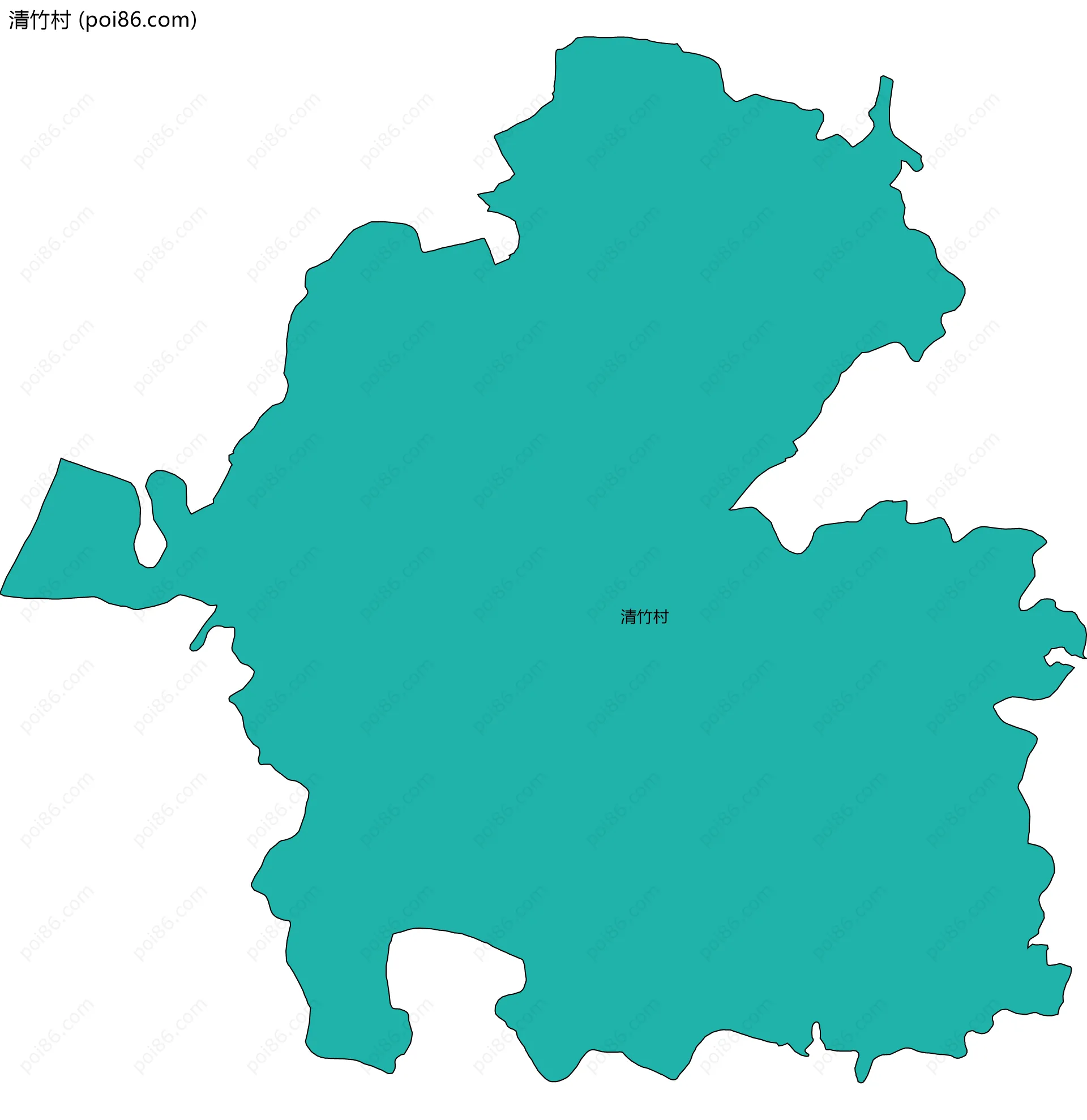 清竹村边界地图