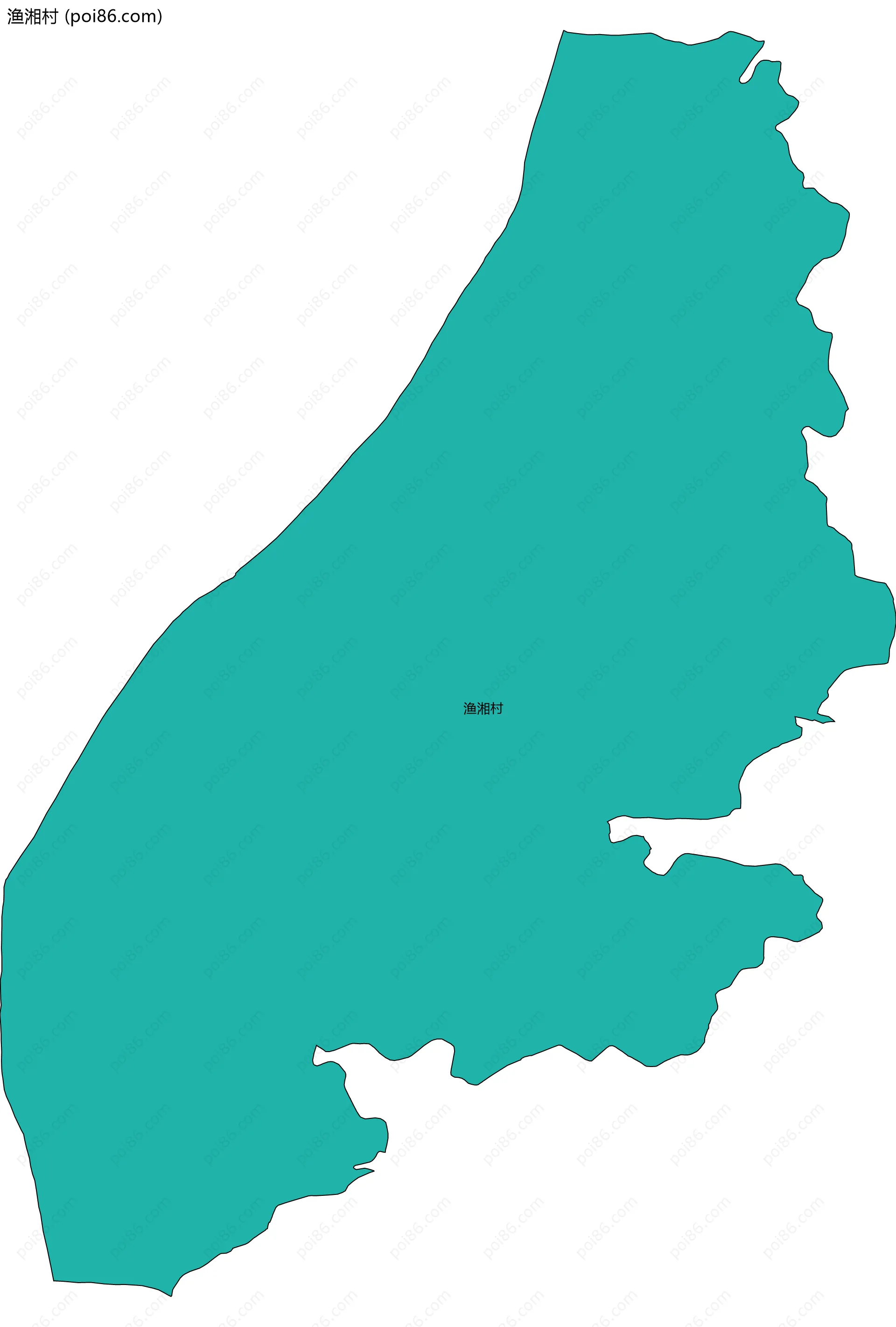 渔湘村边界地图