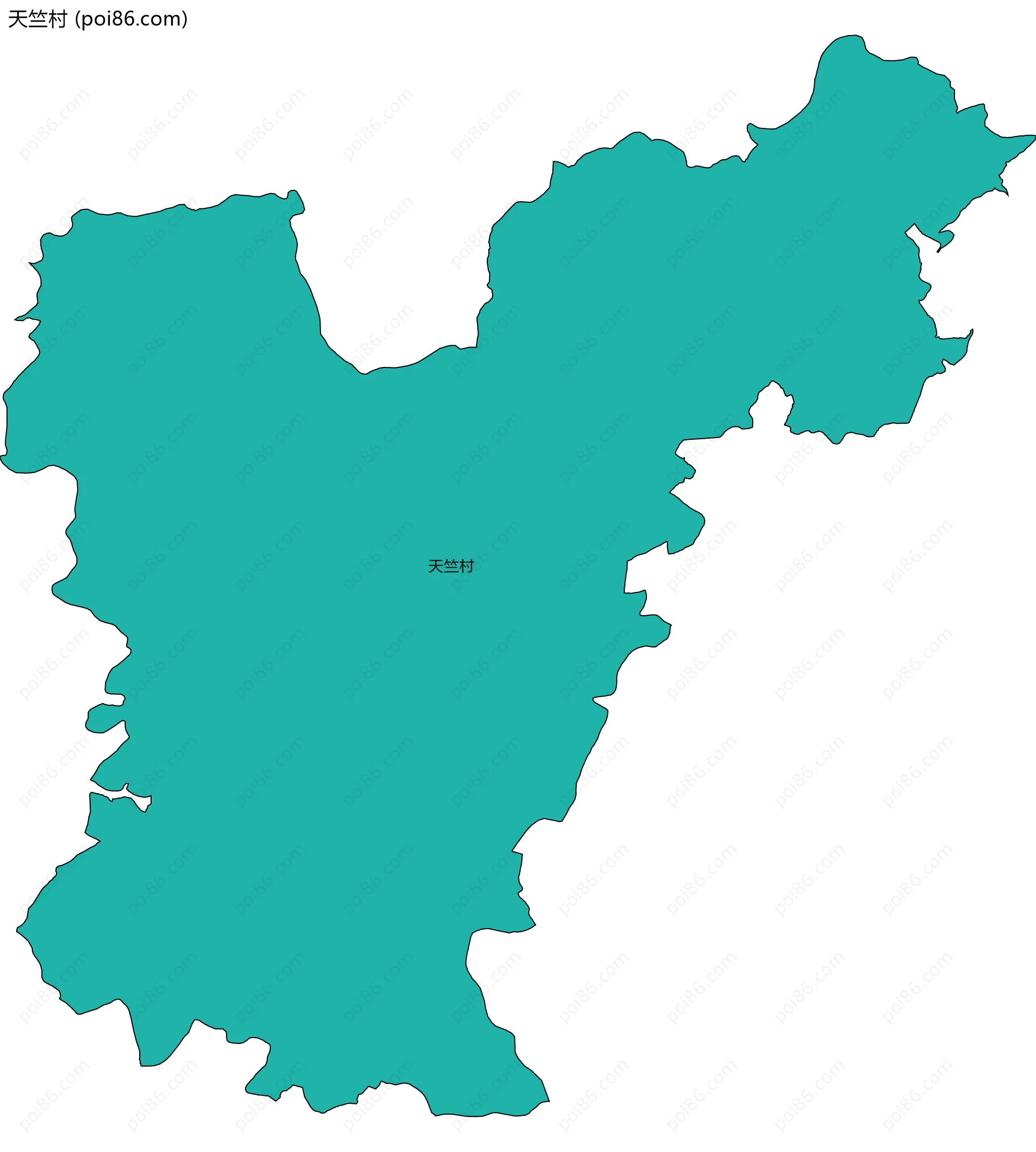 天竺村边界地图