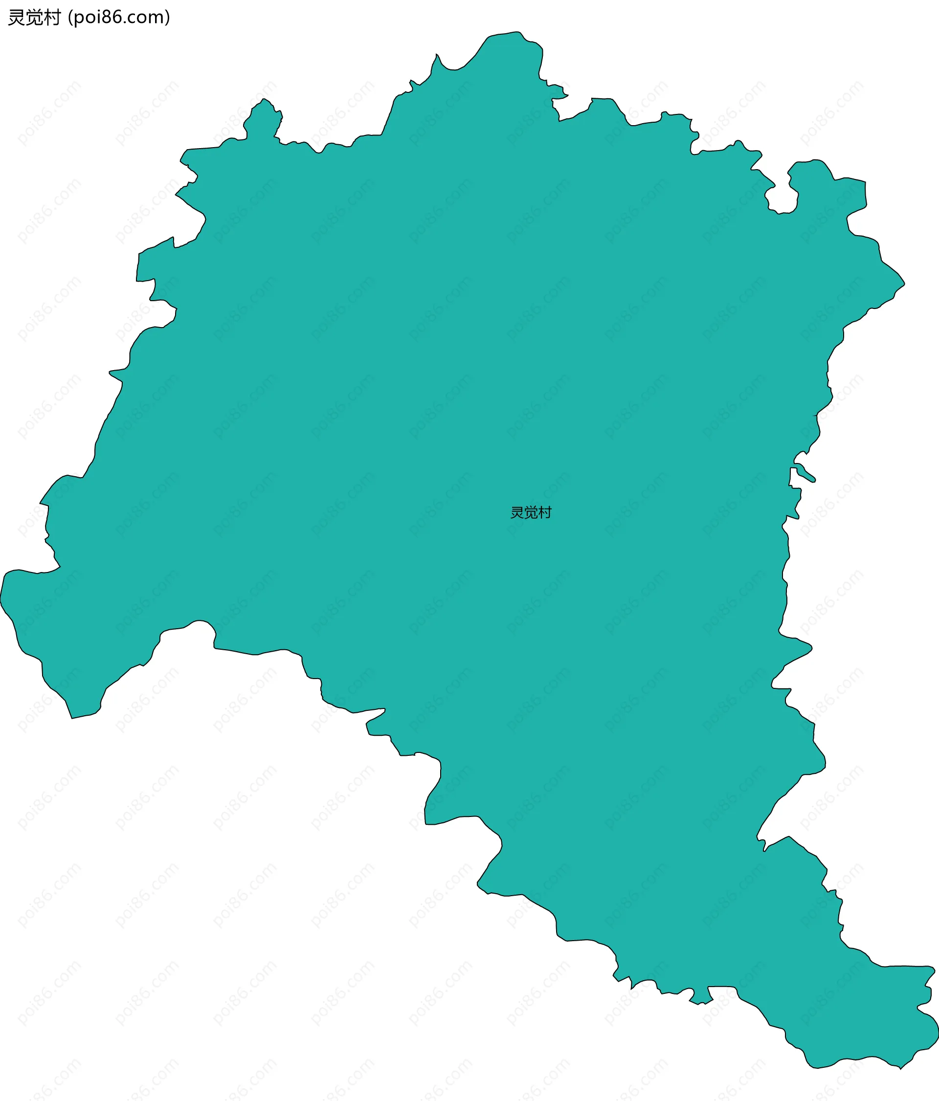 灵觉村边界地图