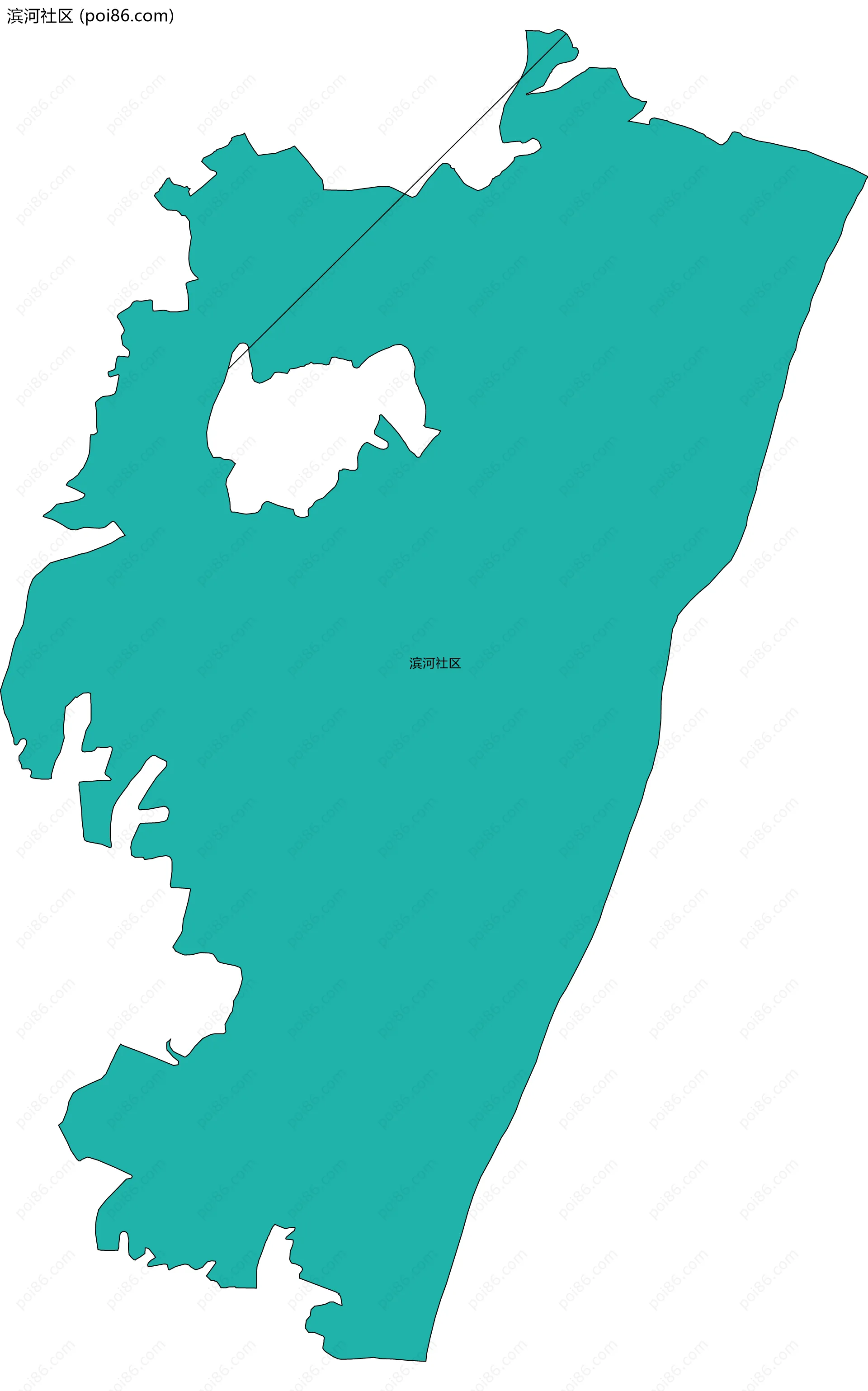 滨河社区边界地图