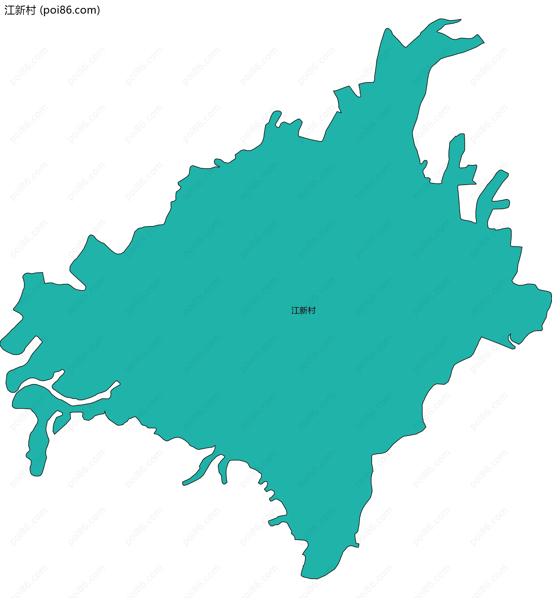 江新村边界地图