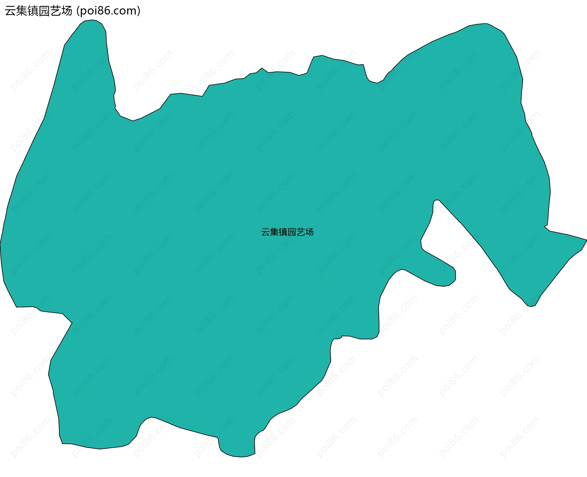 云集镇园艺场边界地图