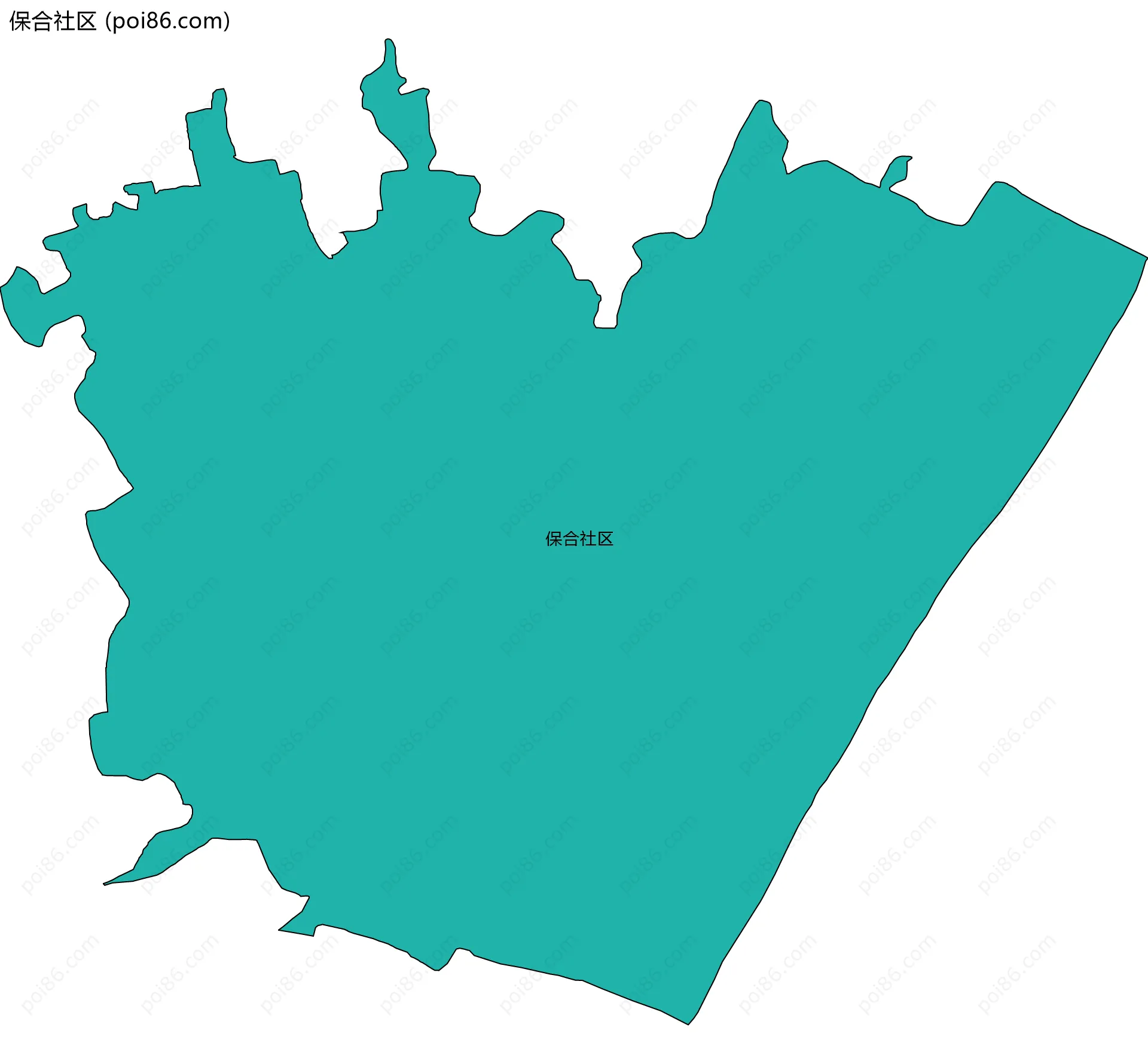 保合社区边界地图