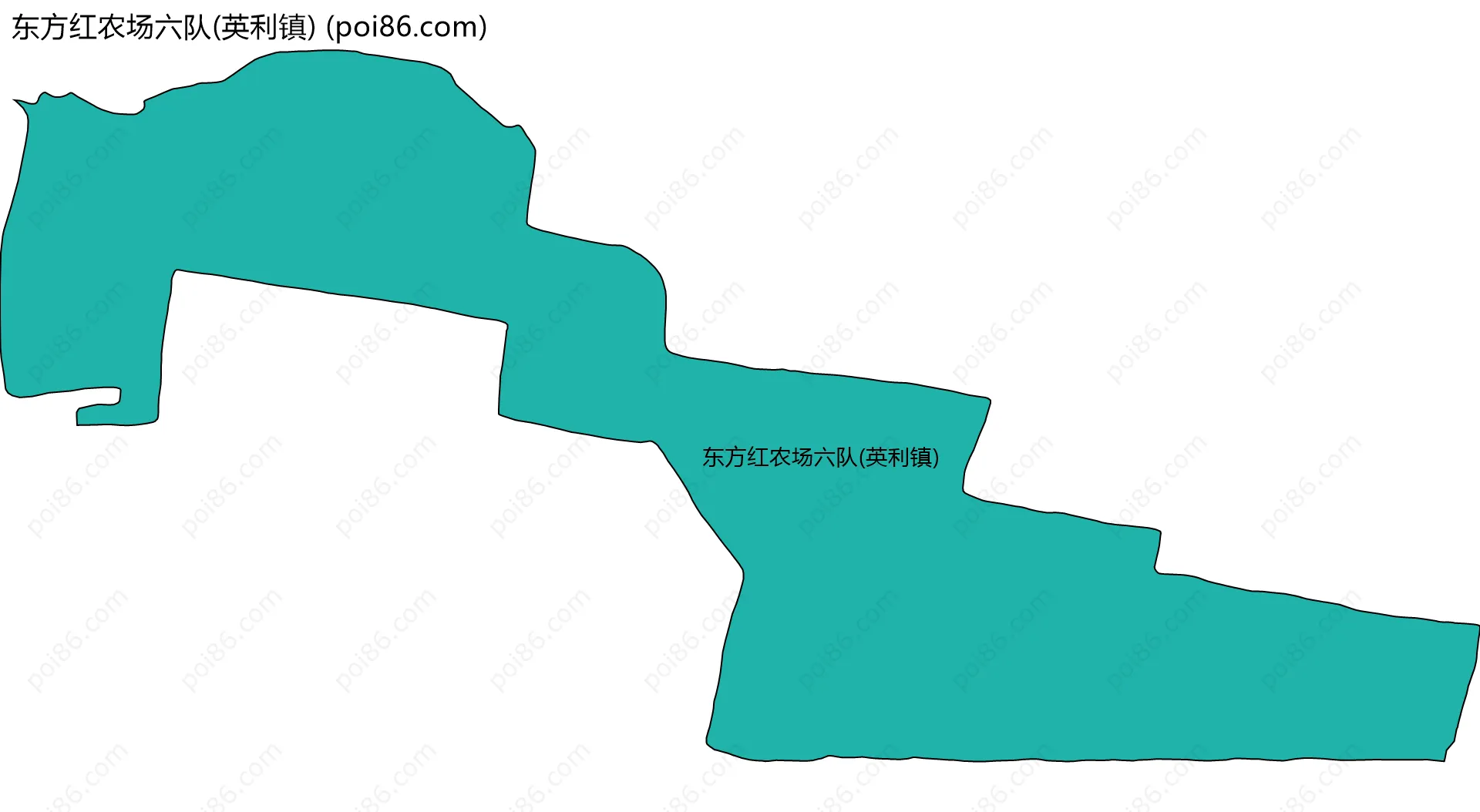东方红农场六队(英利镇)边界地图