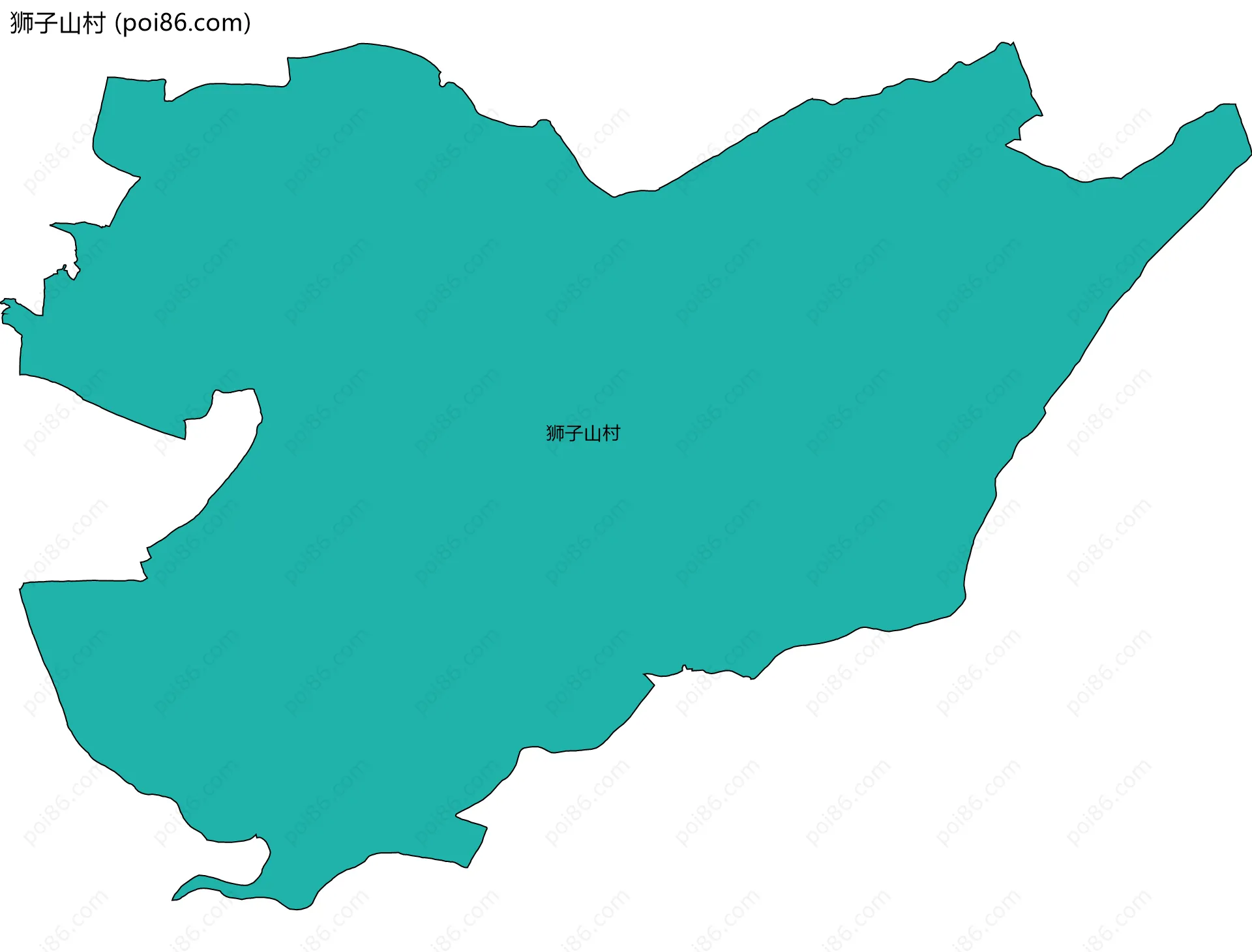 狮子山村边界地图
