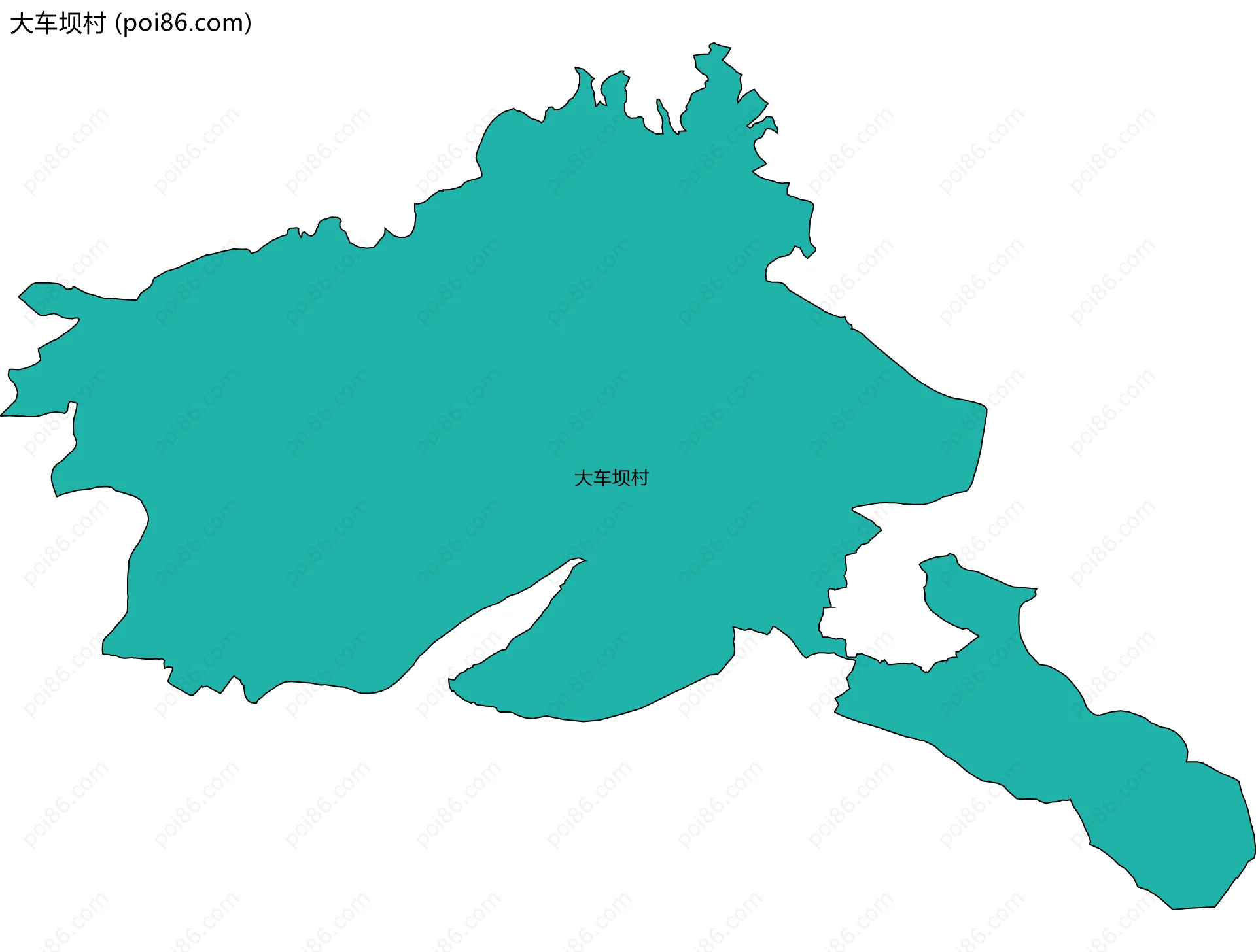 大车坝村边界地图