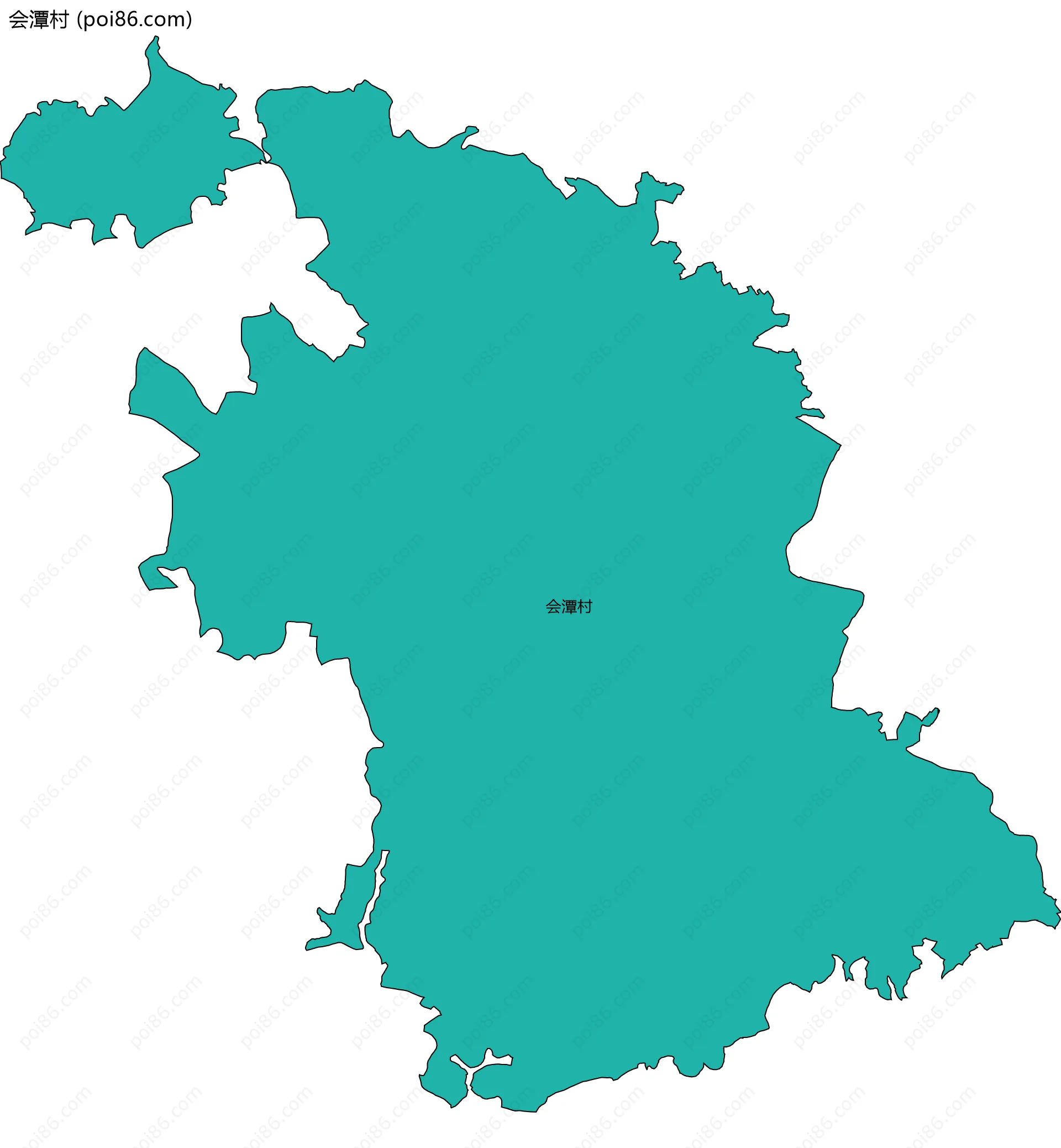 会潭村边界地图