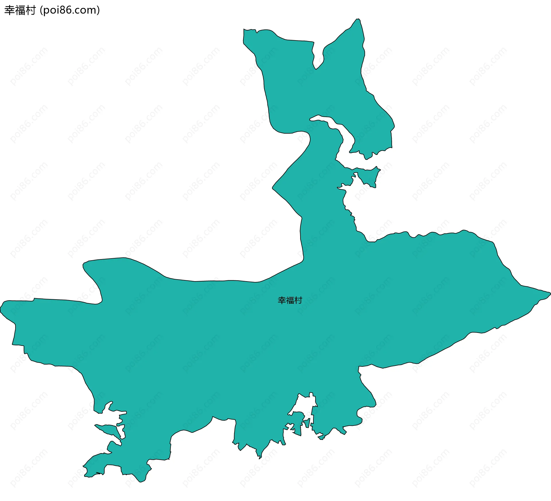 幸福村边界地图