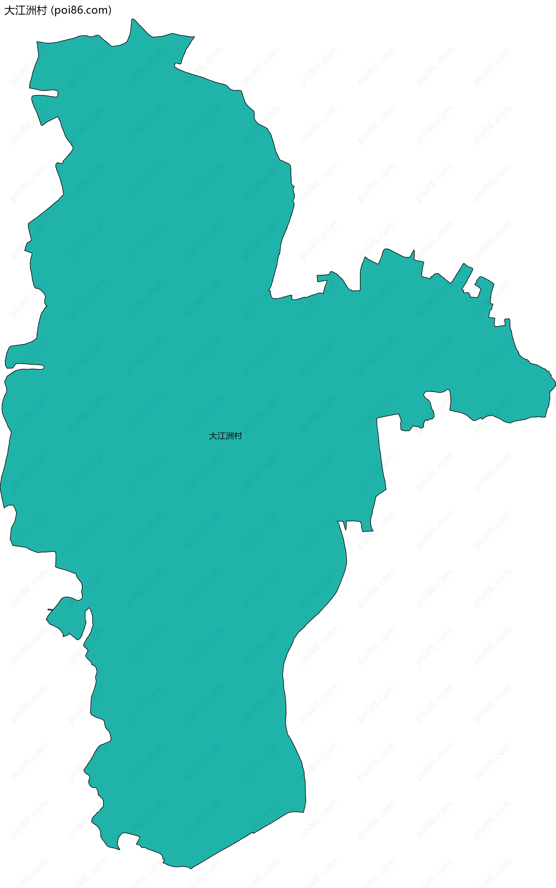 大江洲村边界地图