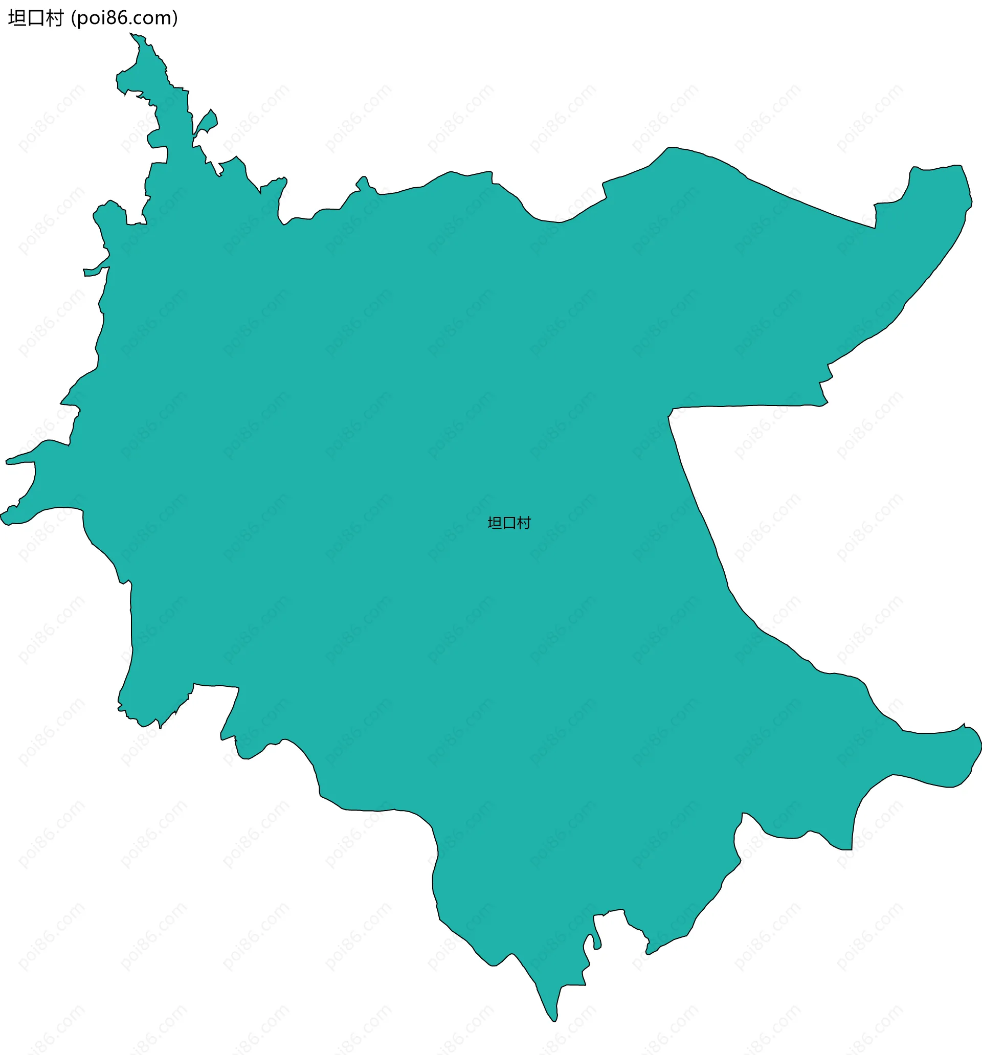 坦口村边界地图