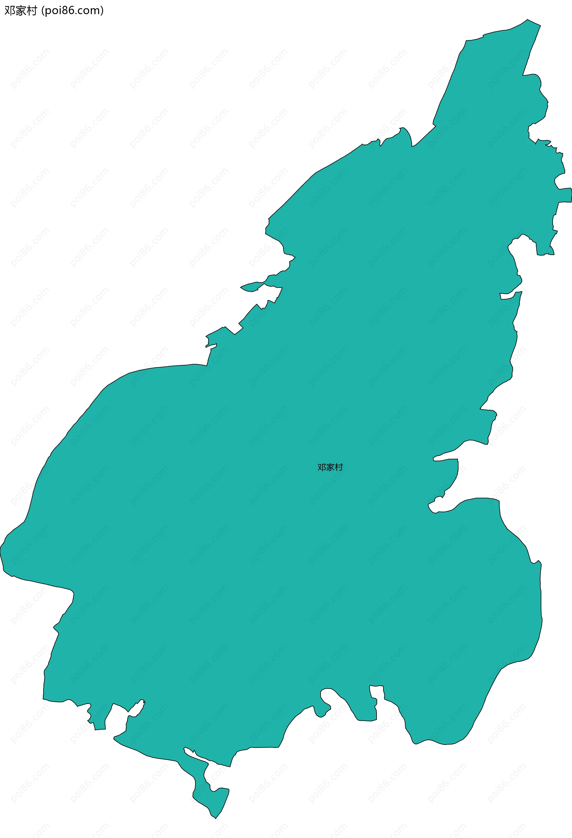 邓家村边界地图