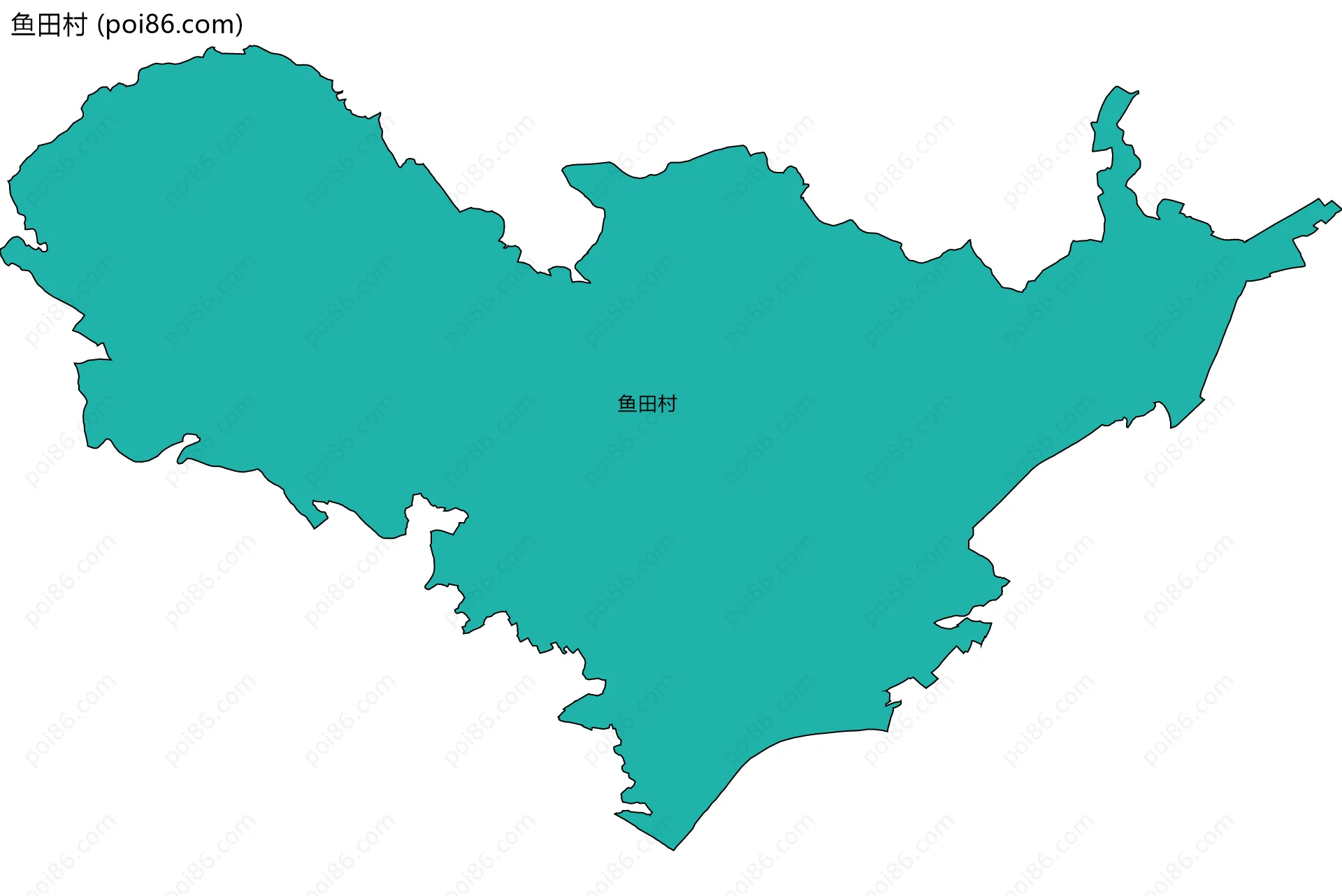 鱼田村边界地图