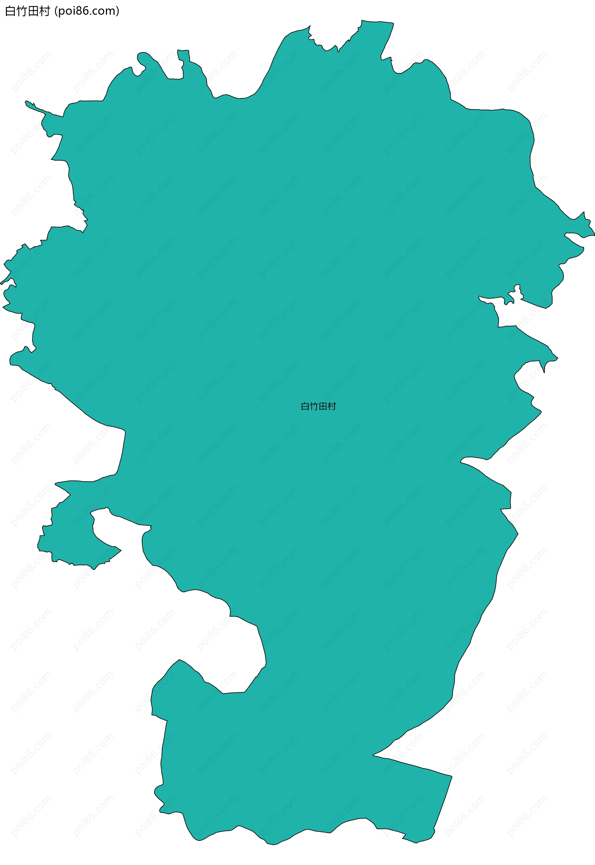 白竹田村边界地图