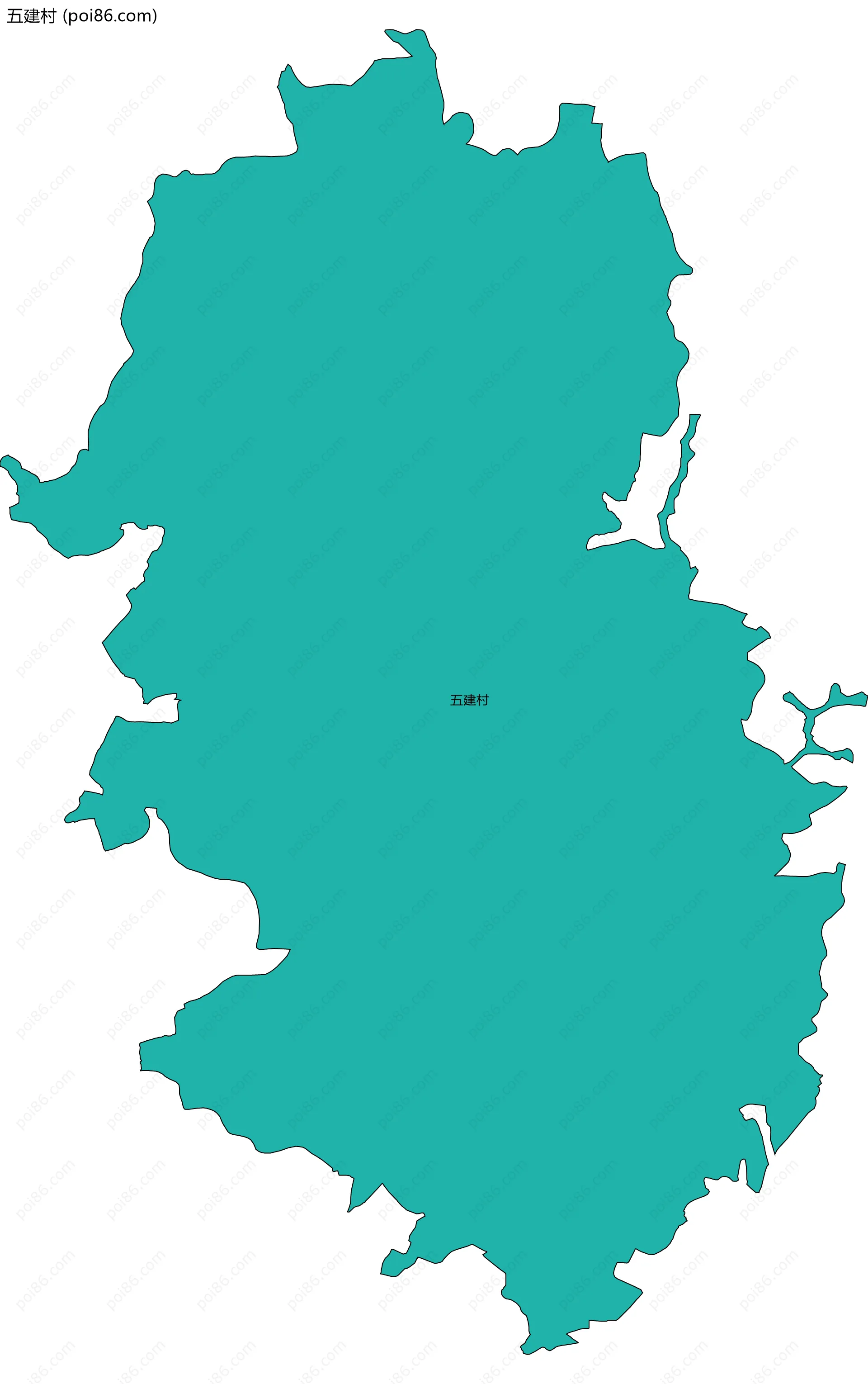 五建村边界地图