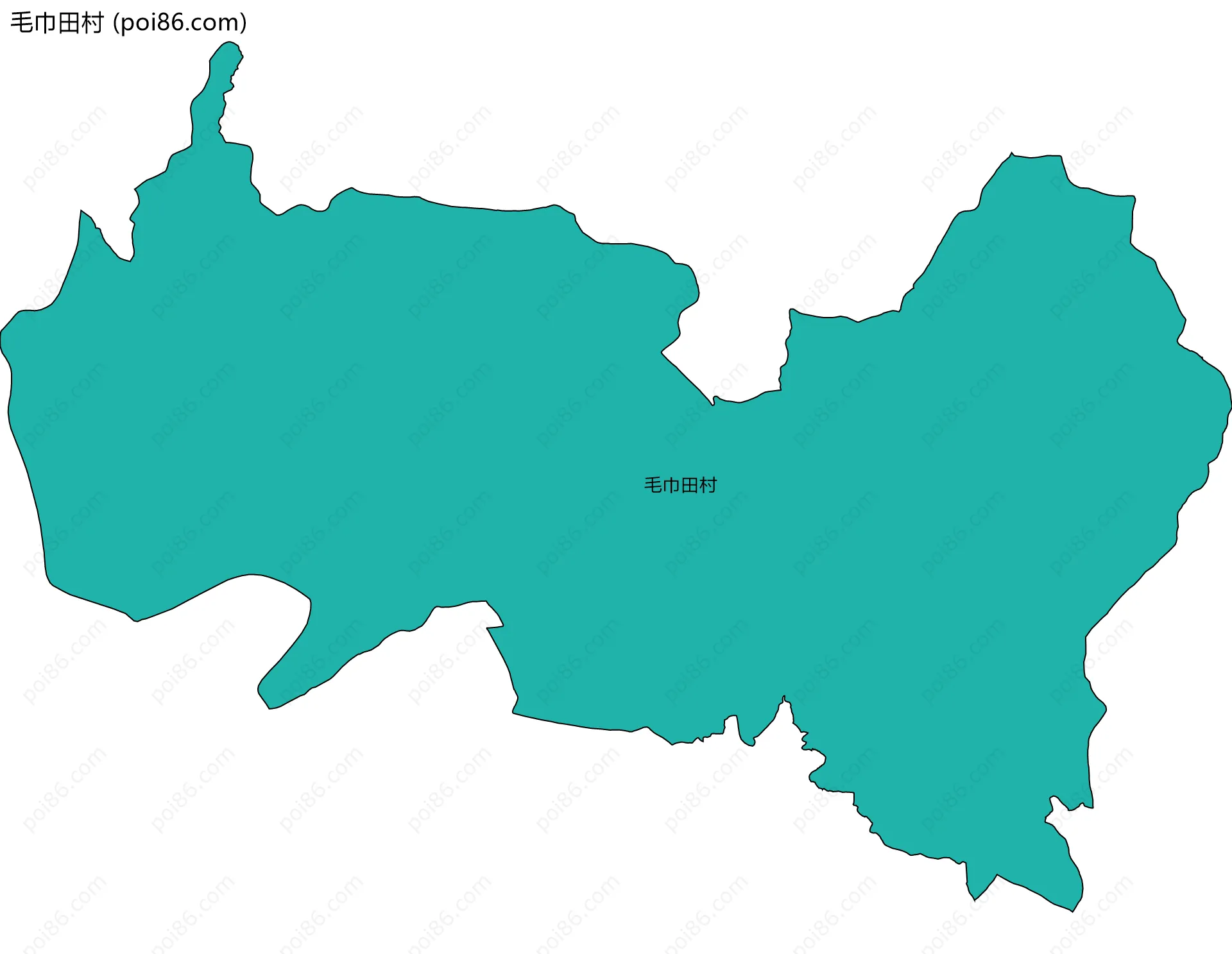 毛巾田村边界地图