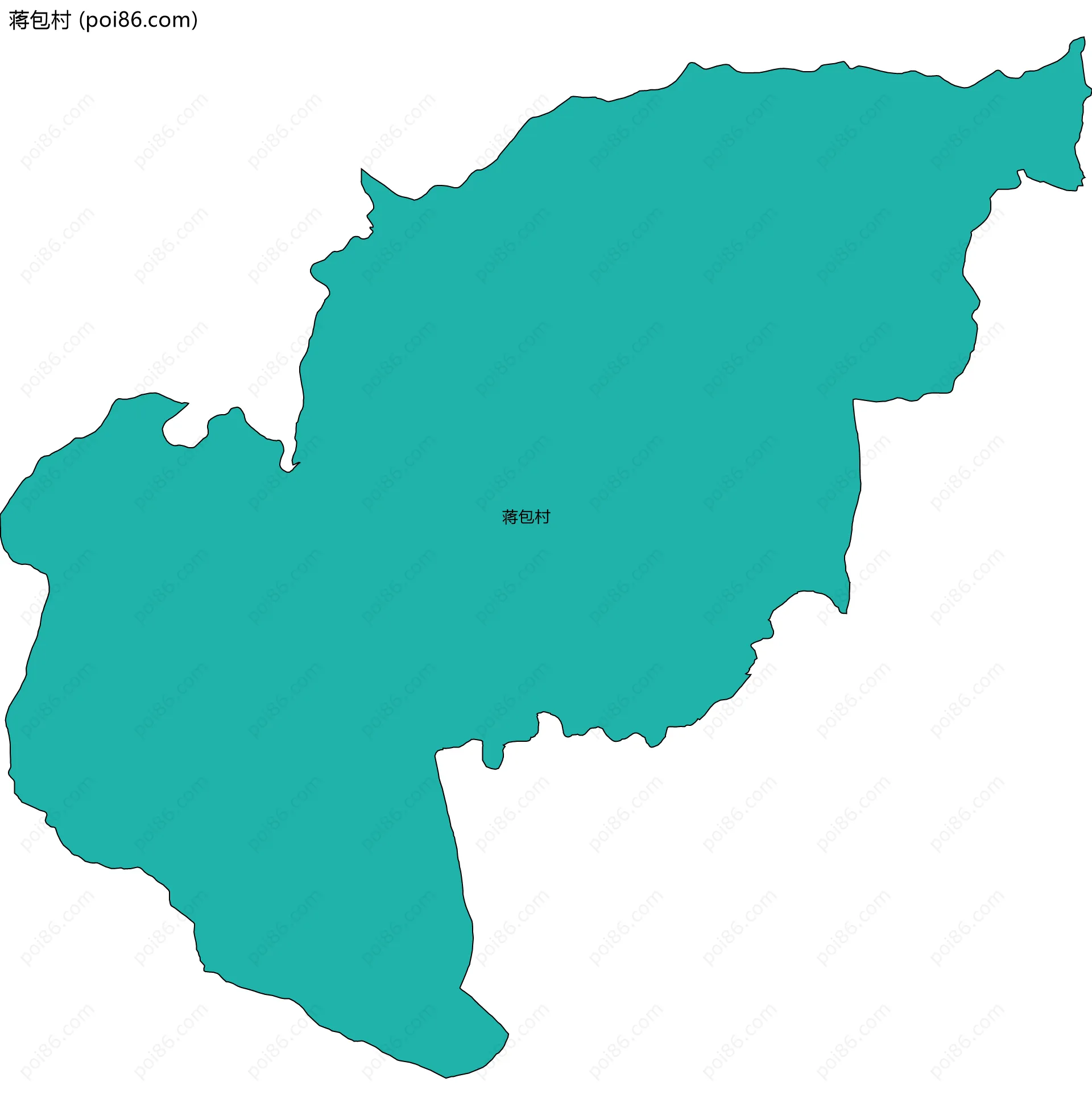 蒋包村边界地图