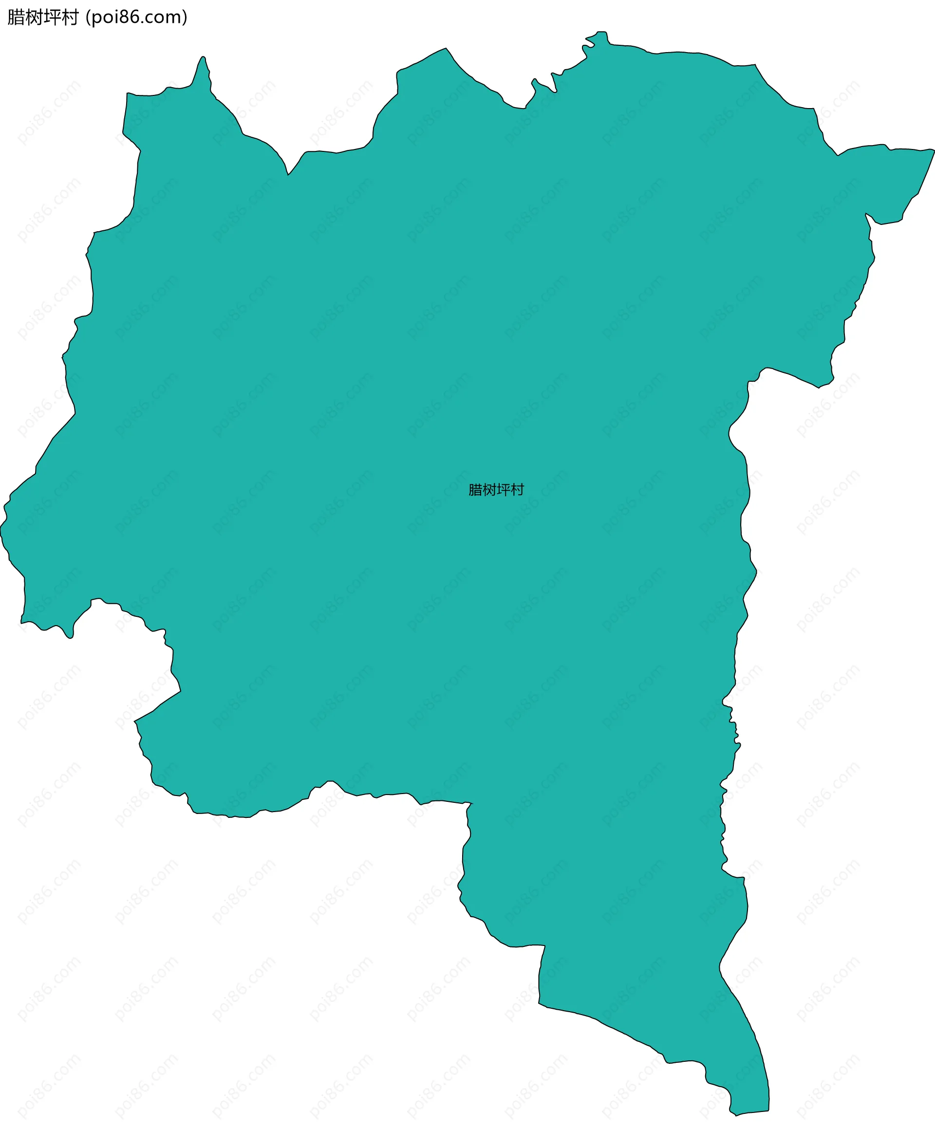 腊树坪村边界地图