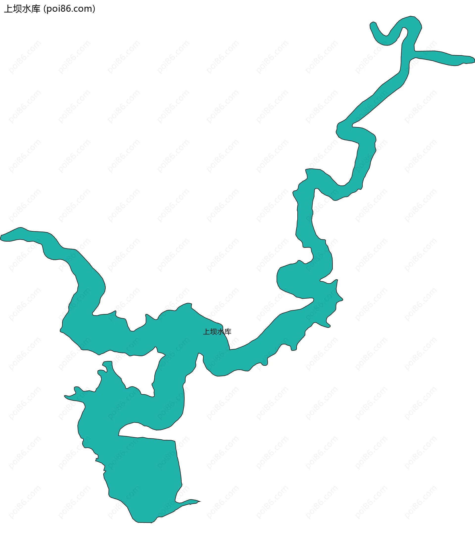 上坝水库边界地图