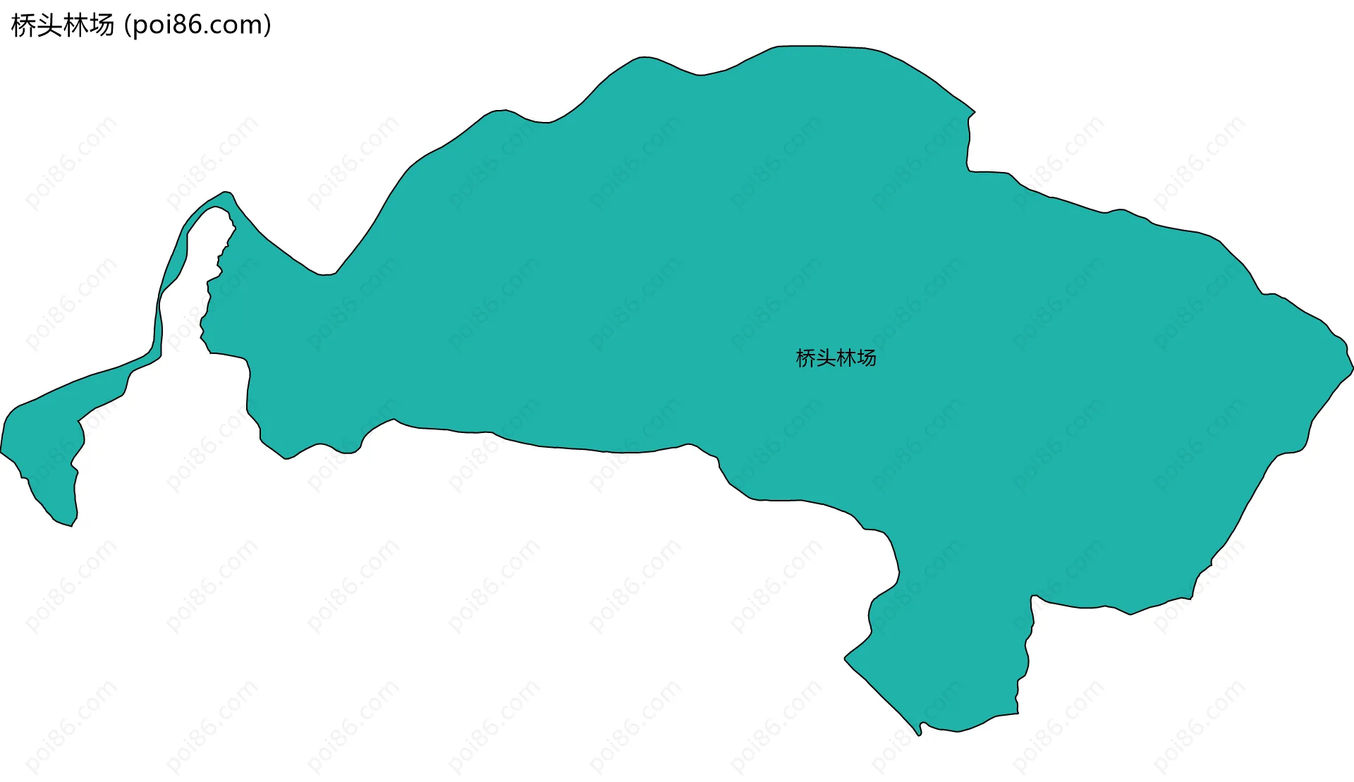 桥头林场边界地图