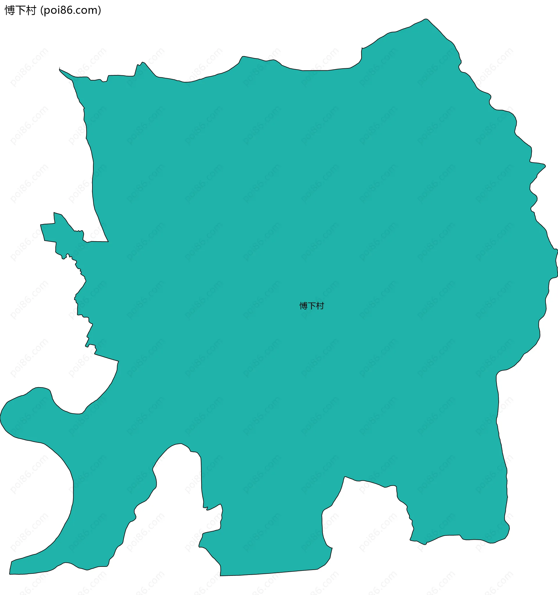 愽下村边界地图