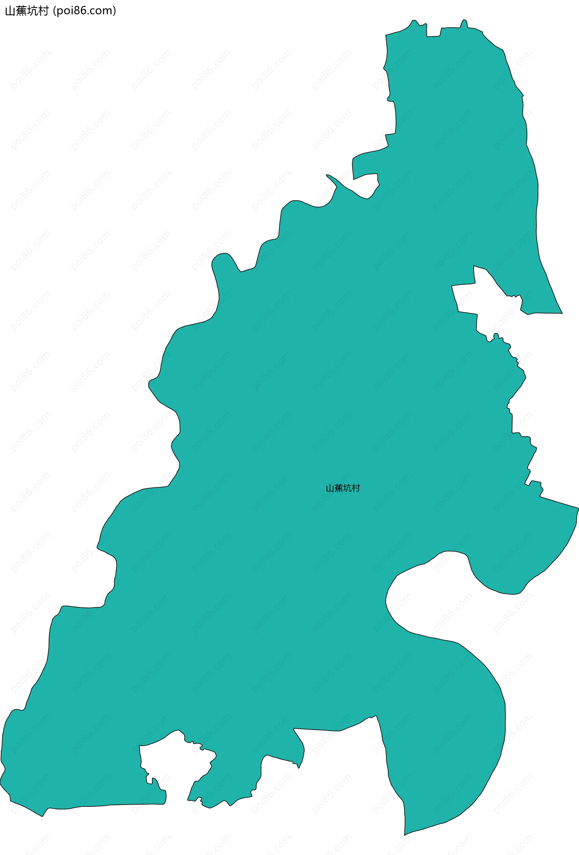 山蕉坑村边界地图