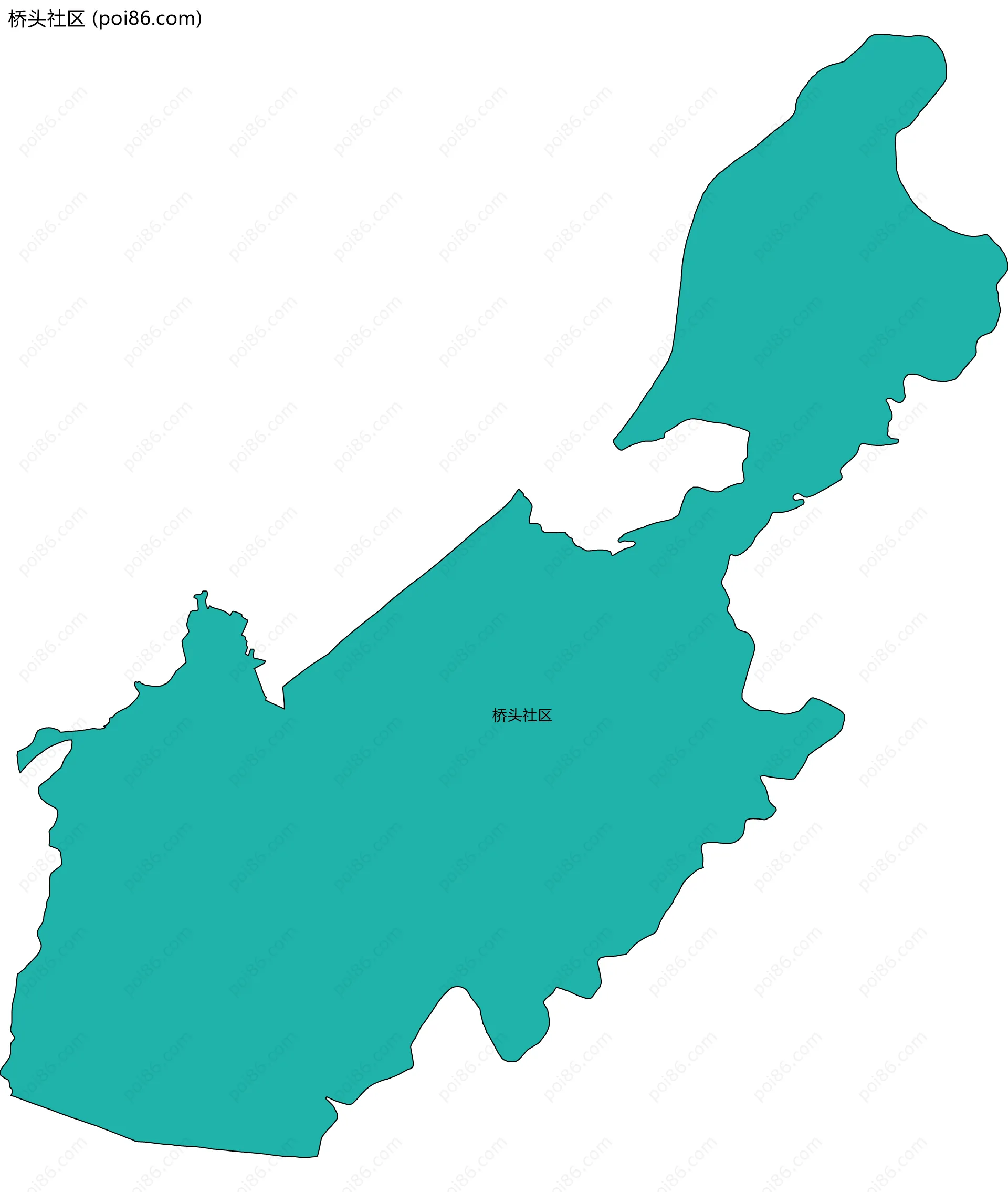 桥头社区边界地图