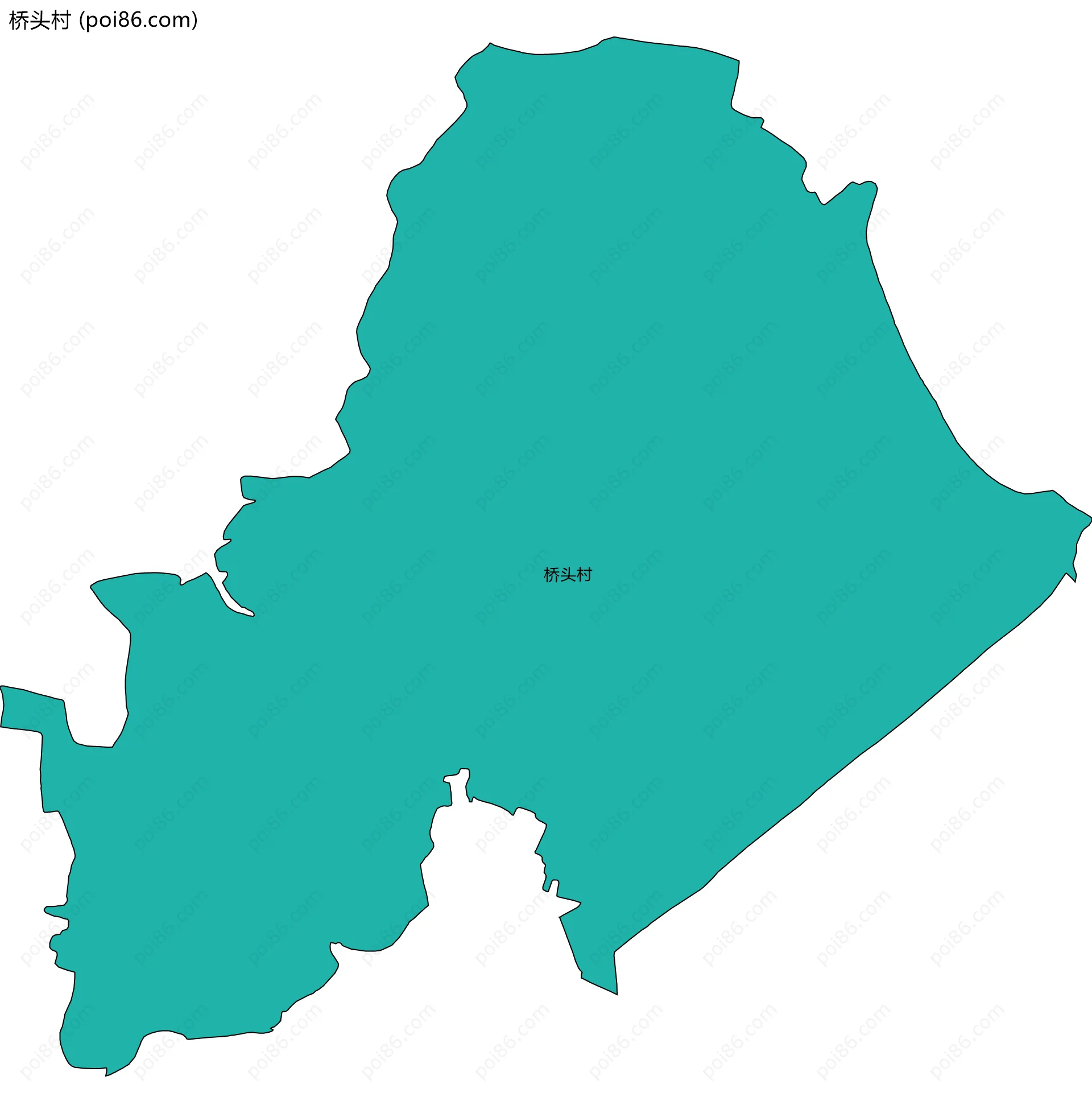 桥头村边界地图