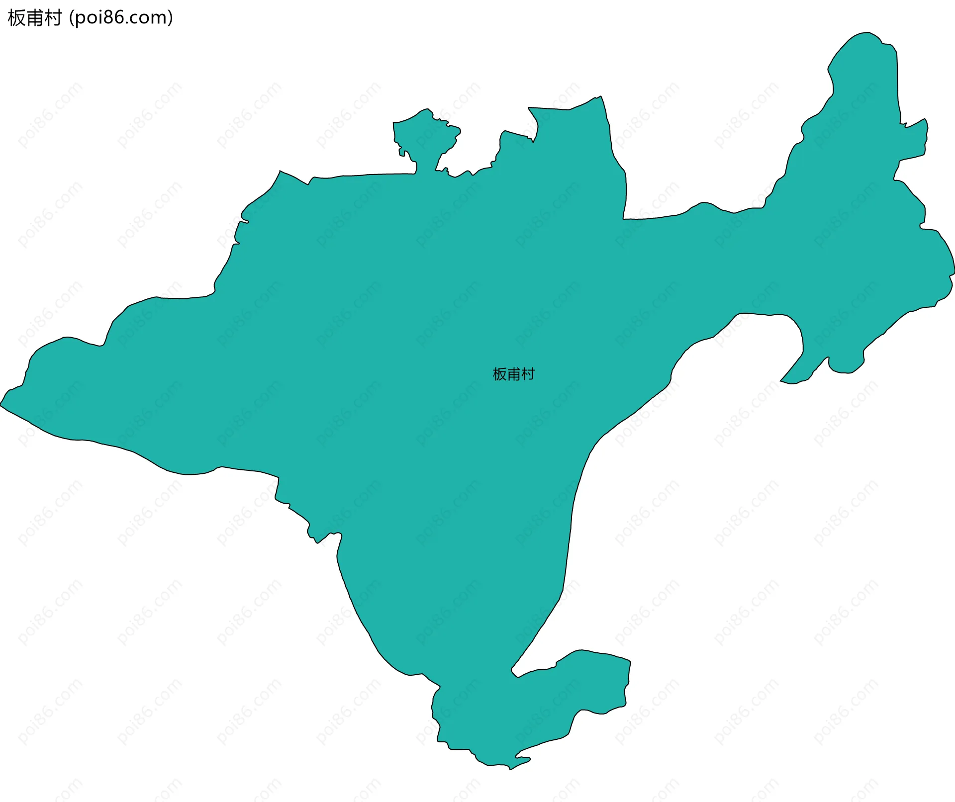 板甫村边界地图