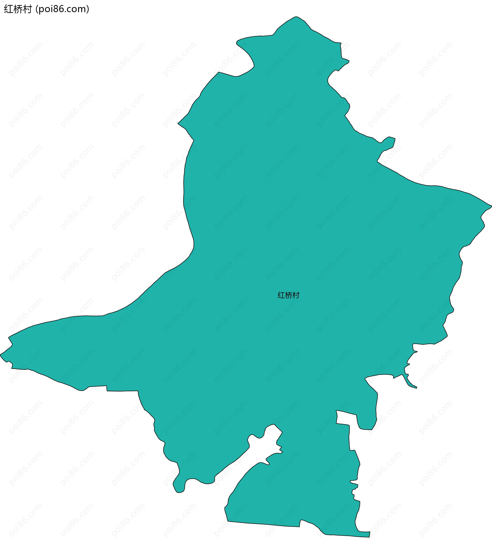 红桥村边界地图