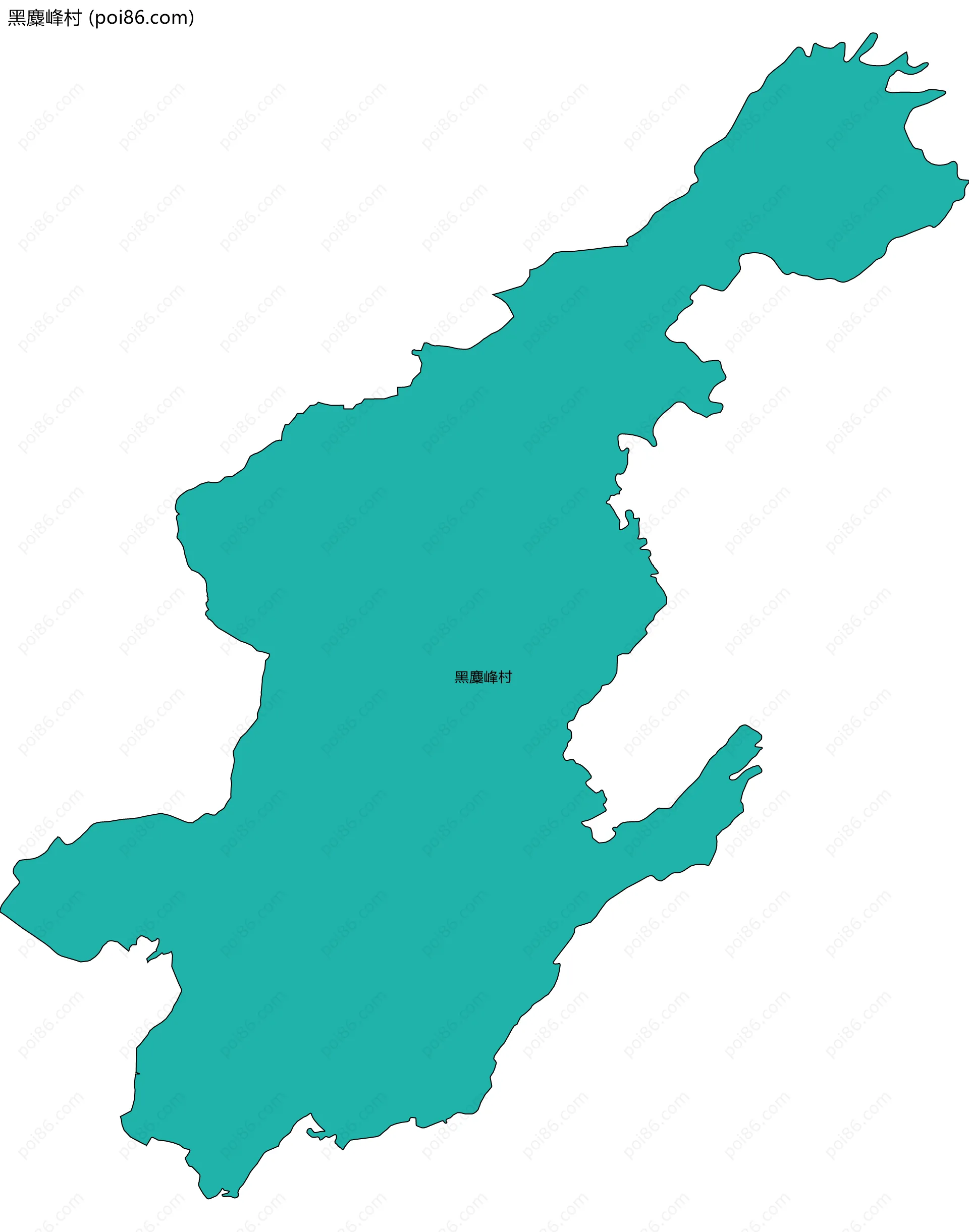 黑麋峰村边界地图
