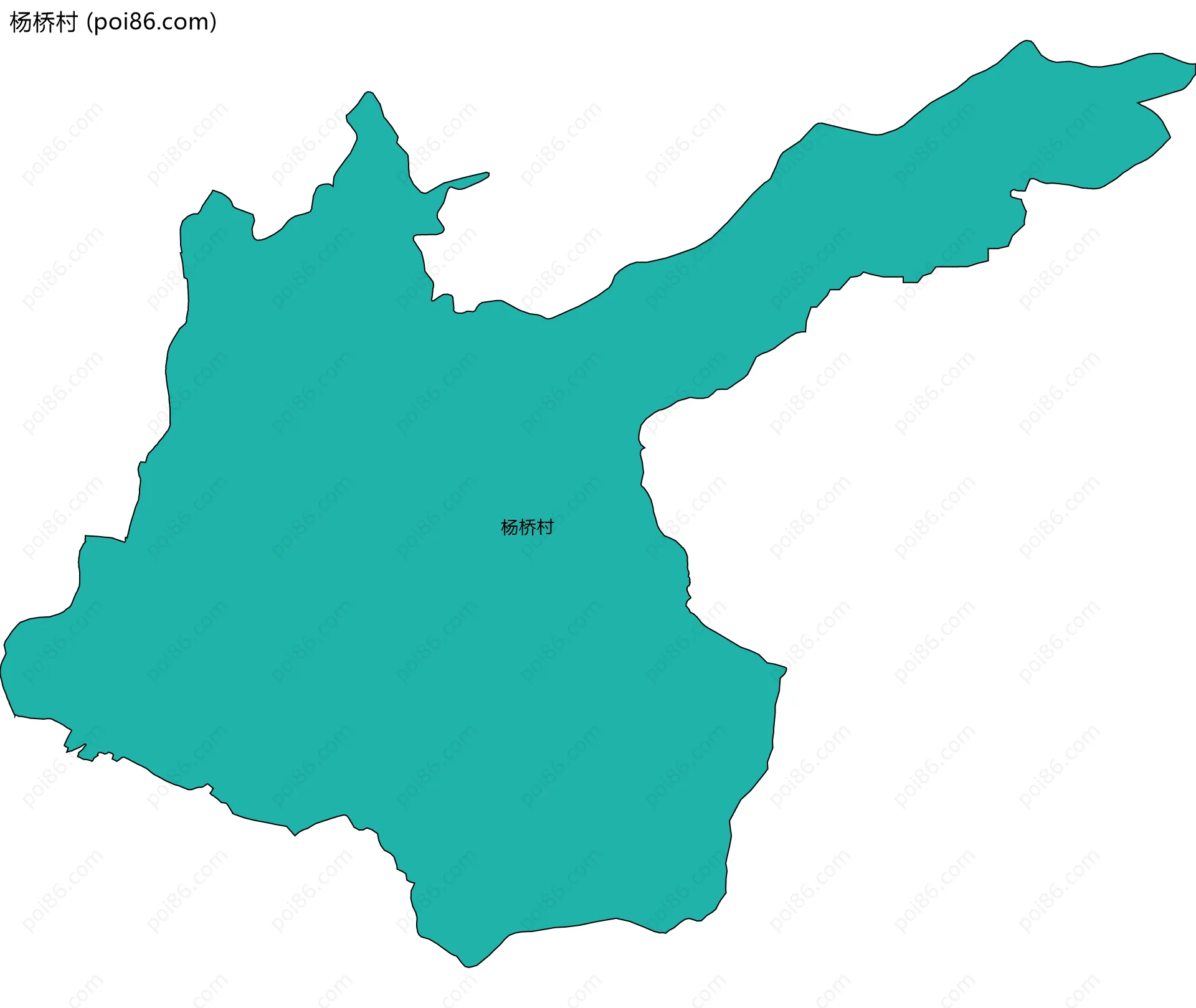 杨桥村边界地图