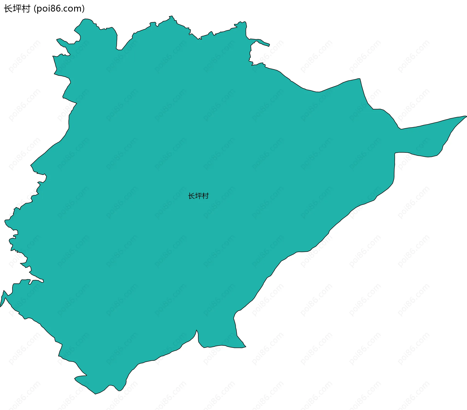 长坪村边界地图