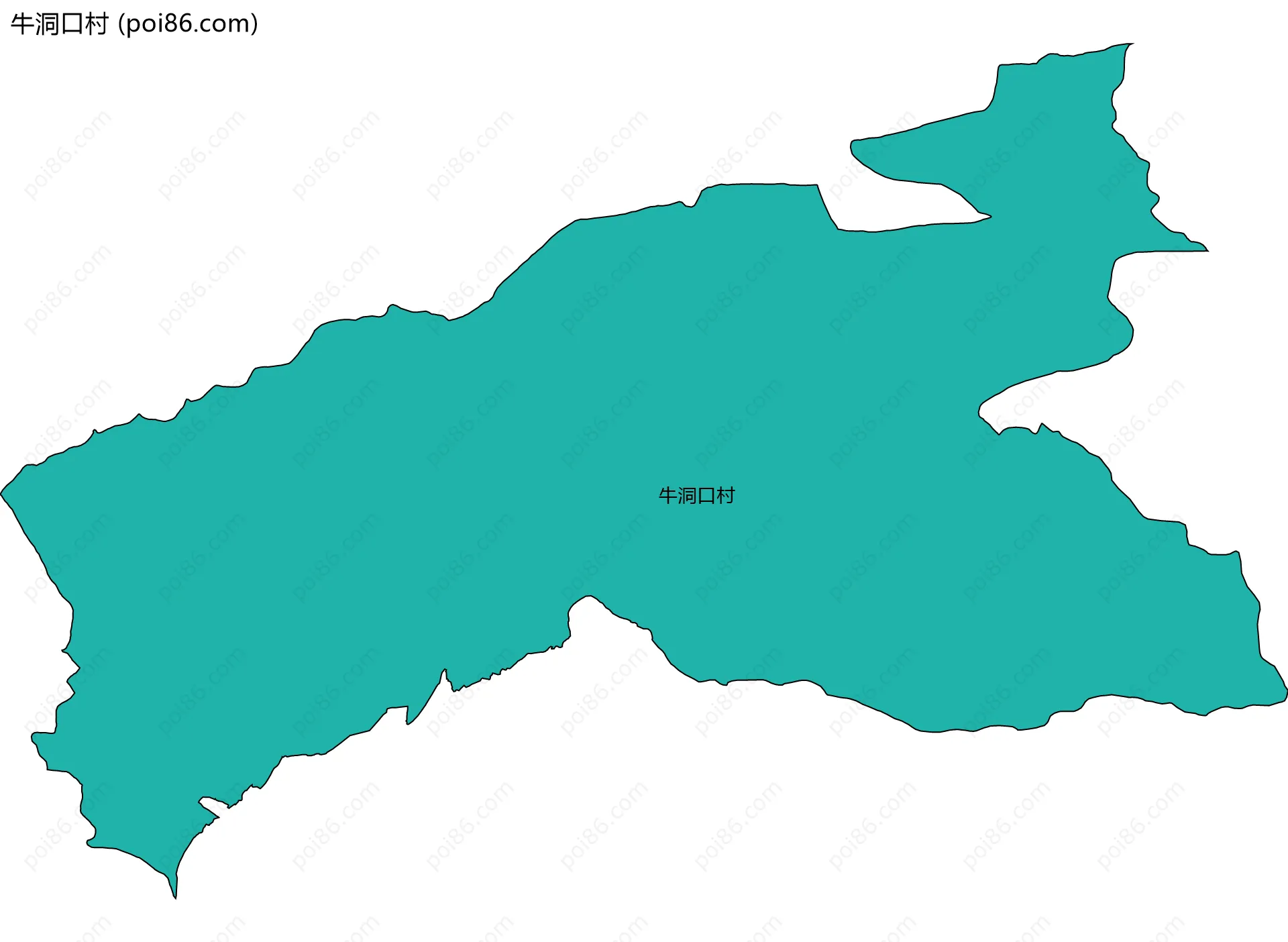 牛洞口村边界地图
